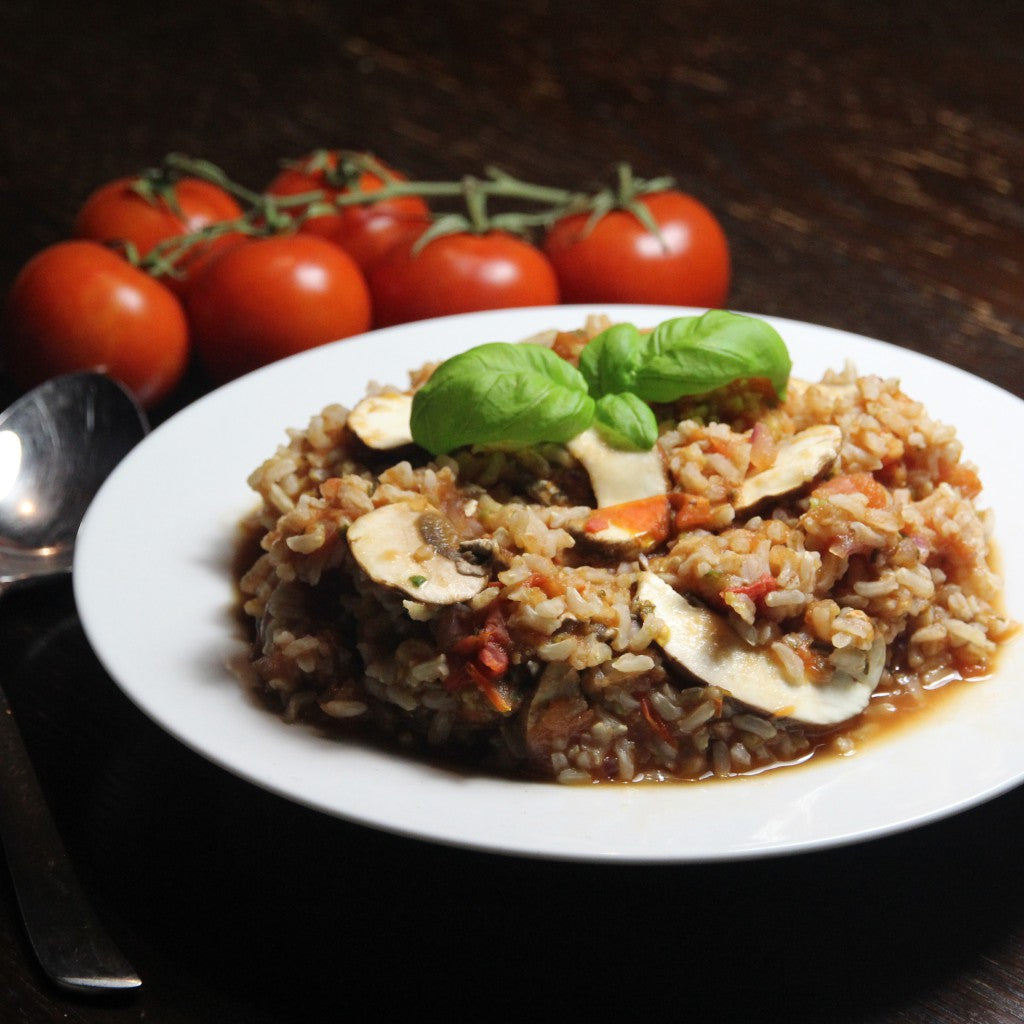 Tomaten-Pilz-Risotto