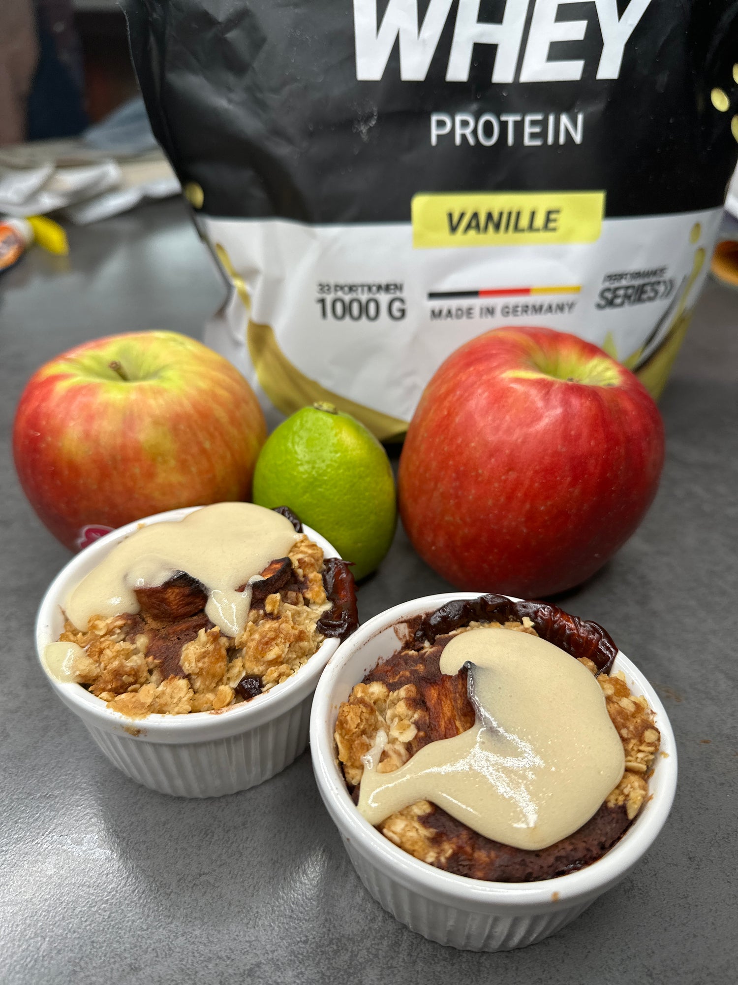 APPLE CRUMBLE - diättauglich & proteinreich!