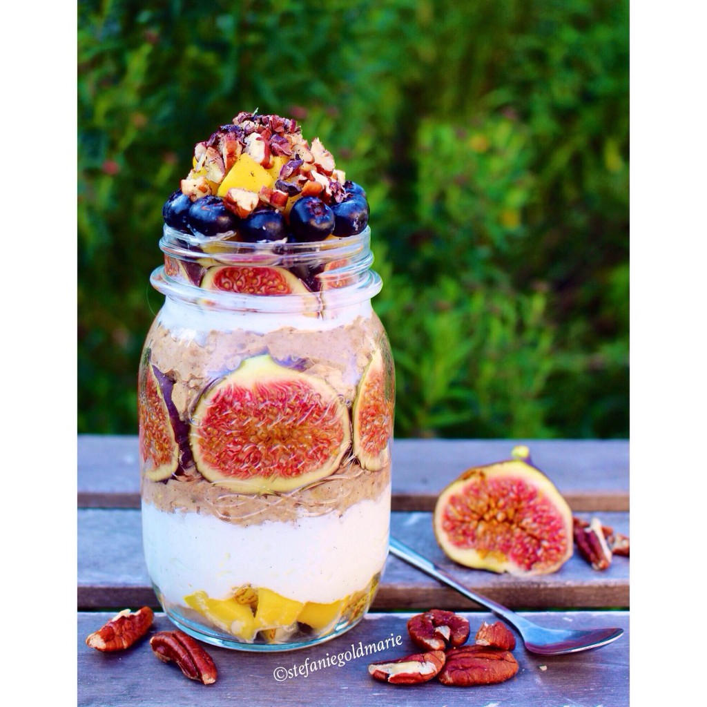 Pecan Feige Zimt Oatmeal Parfait