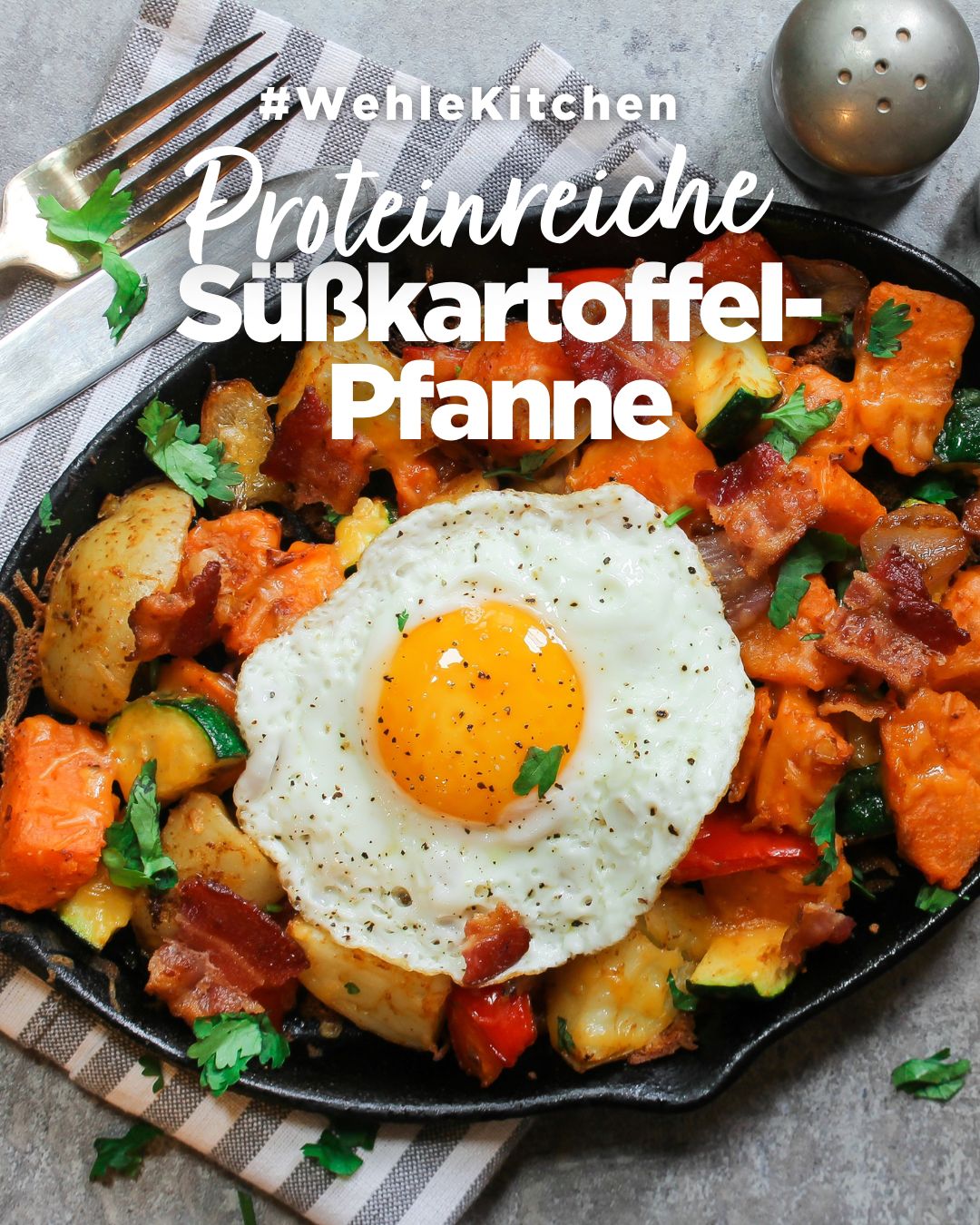 Süßkartoffel-Pfanne Proteinreiche #WehleKitchen