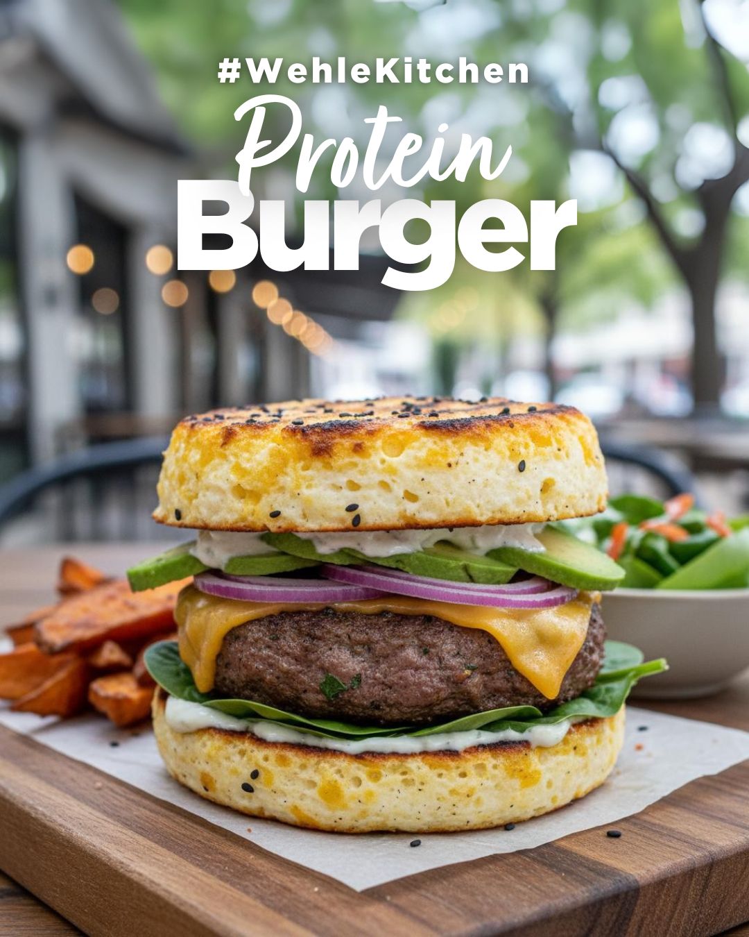 🍔 Protein-Burger mit Hüttenkäse-Buns – Fitness trifft Fast Food