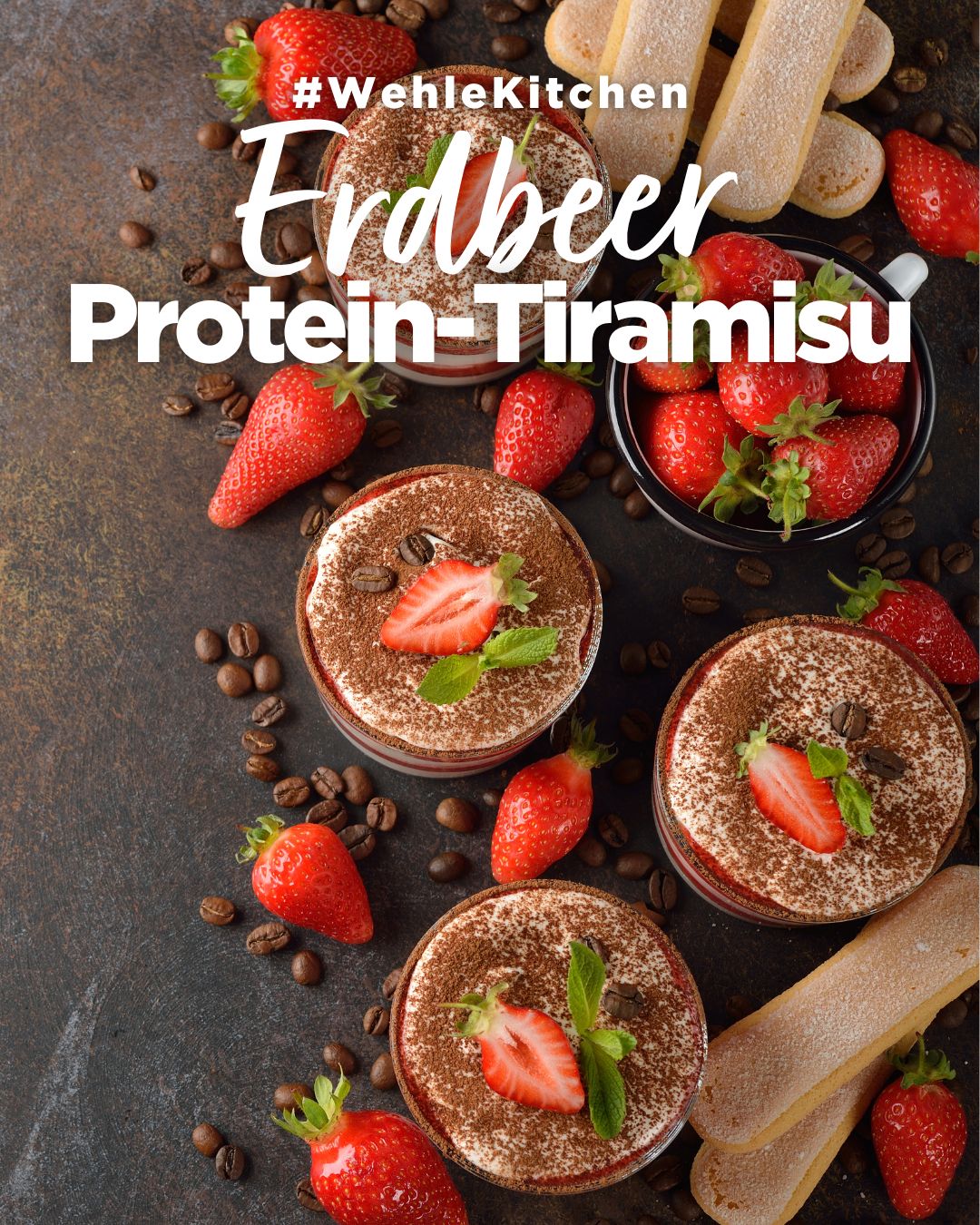 🍓 Erdbeer-Protein-Tiramisu – leicht, fruchtig, proteinreich!