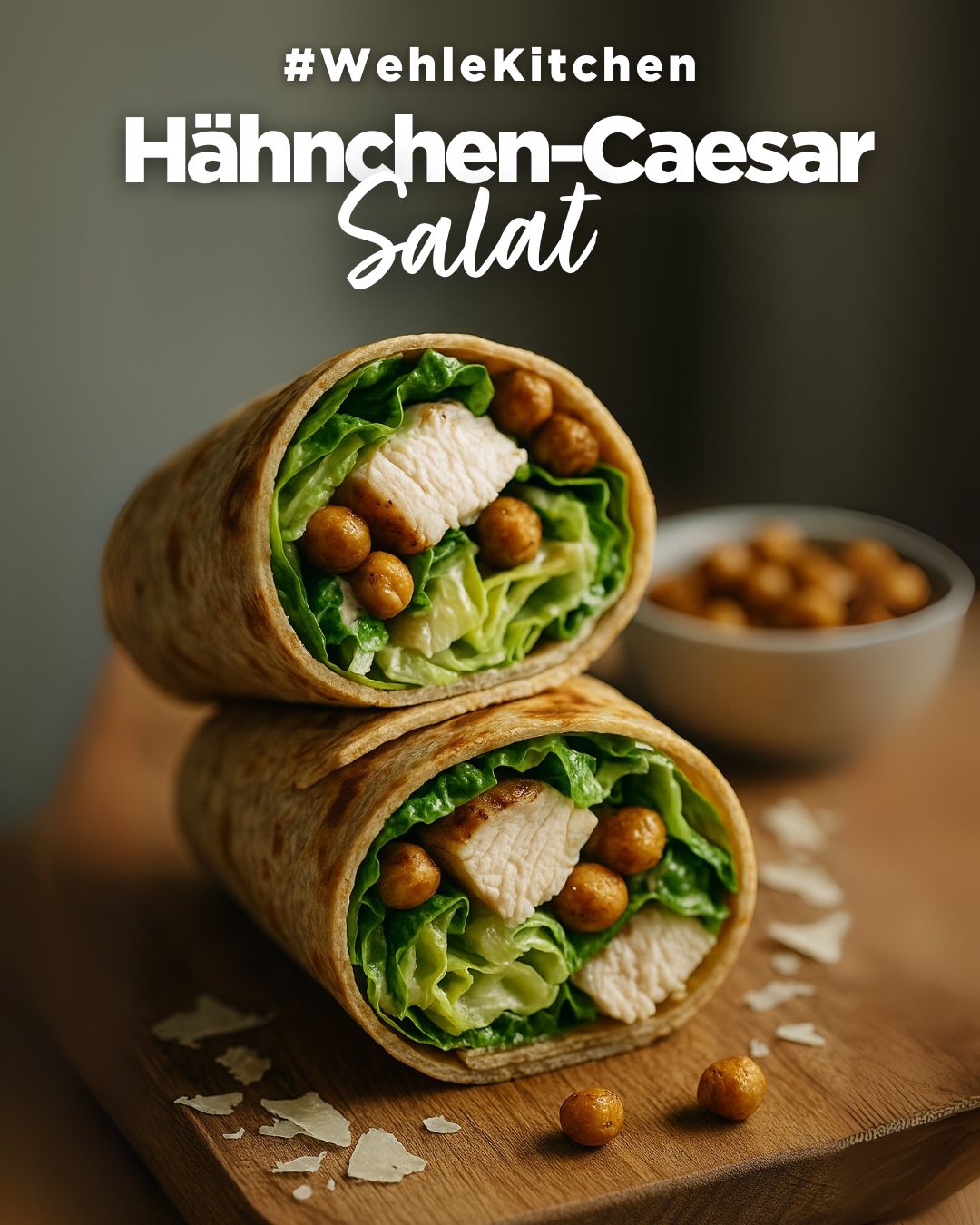 Hähnchen-Caesar-Salat im Protein-Wrap – der leichte Fitness-Klassiker zum Mitnehmen