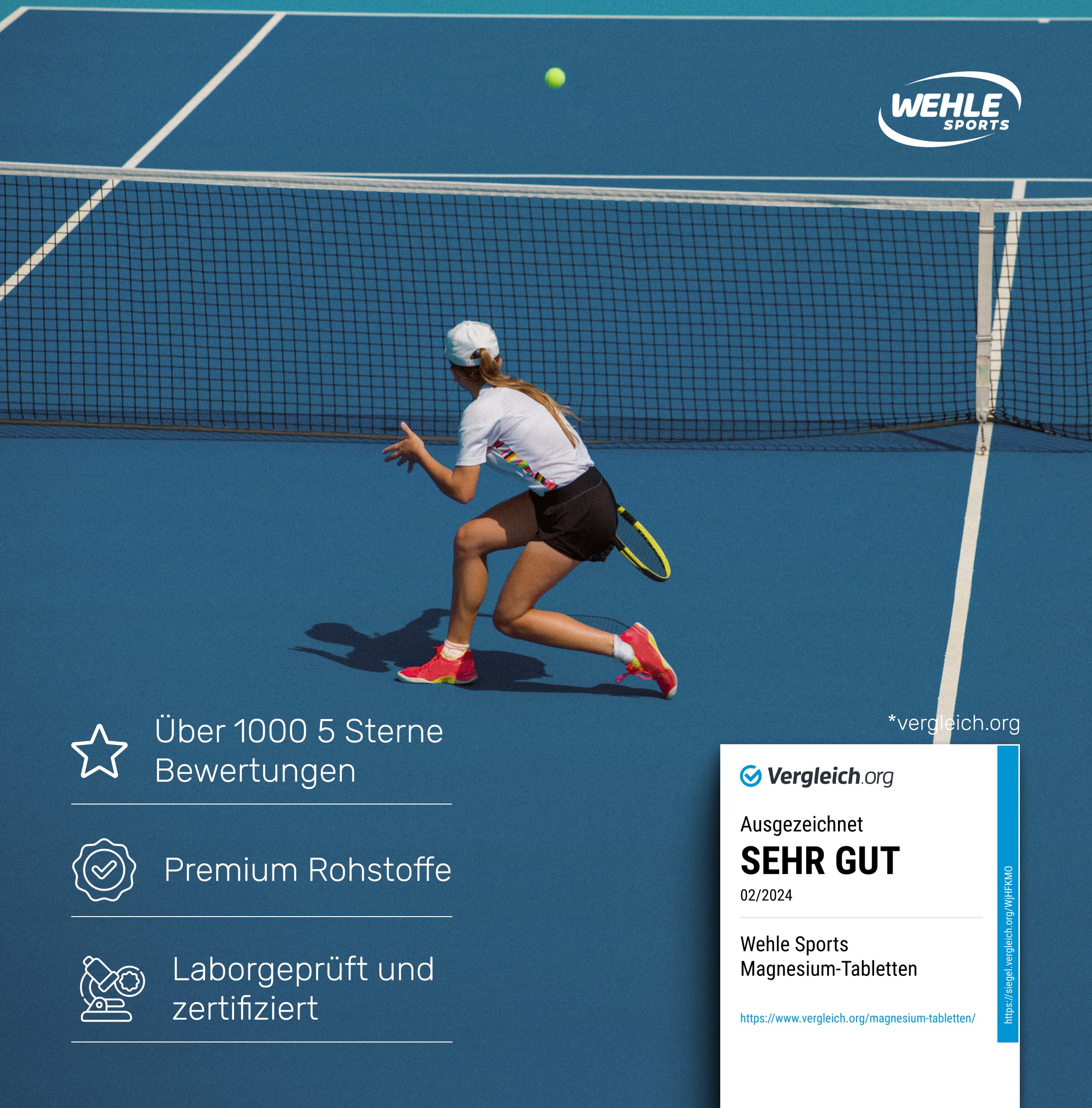 Magnesium Komplex hochdosiert mit Bisglycinat, Malat, Citrat