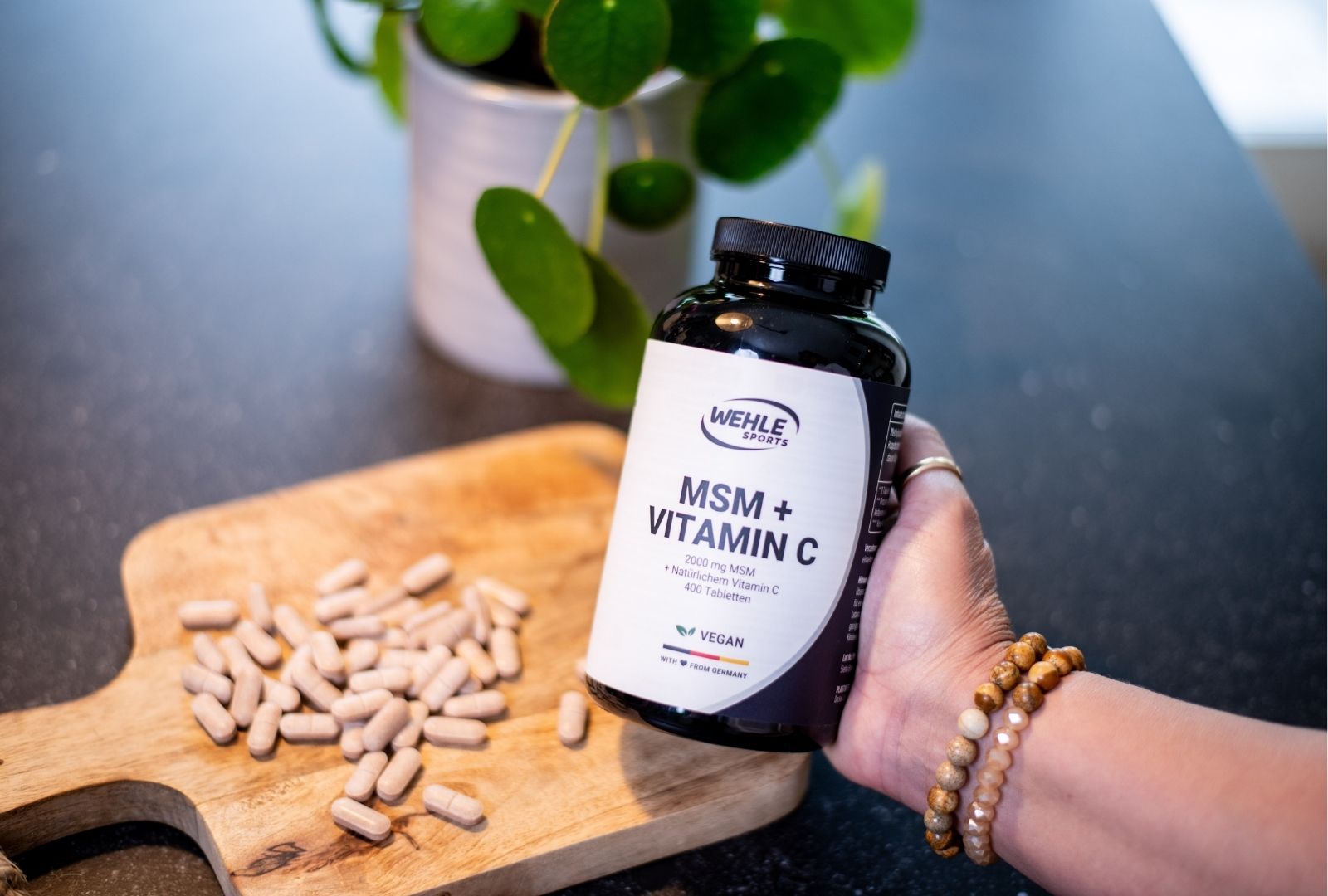 MSM Tabletten Hochdosiert - 400 Stück - 2000 mg MSM + Natürliches Vitamin C