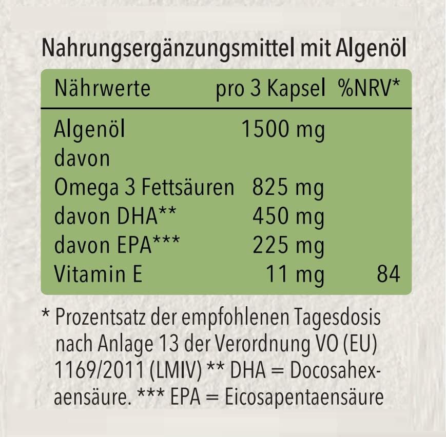 plantrition Omega 3 Algenöl - 90 Kapseln
