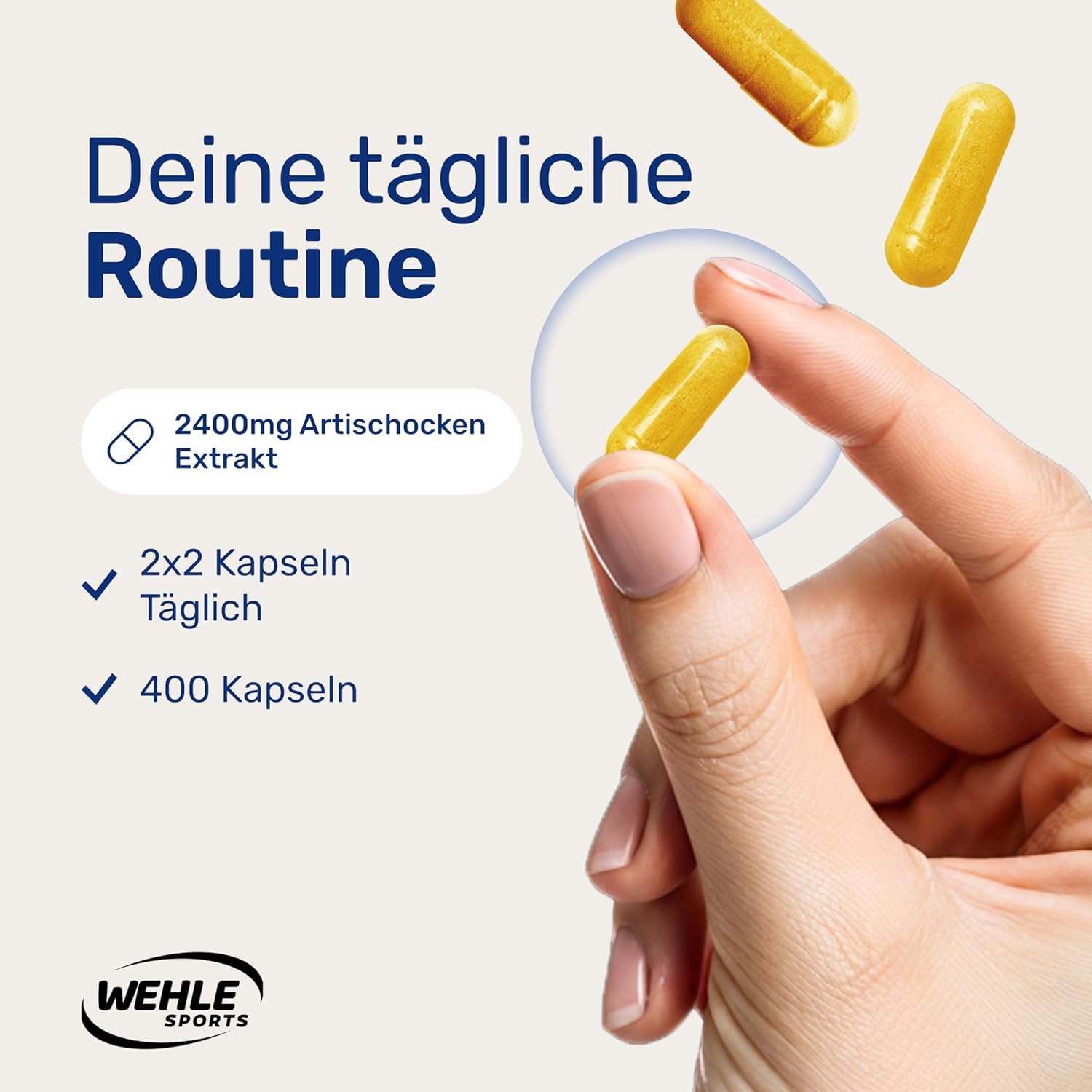 Artischockenextrakt Hochdosiert - 400 Kapseln - 2.400 mg pro Tagesdosis