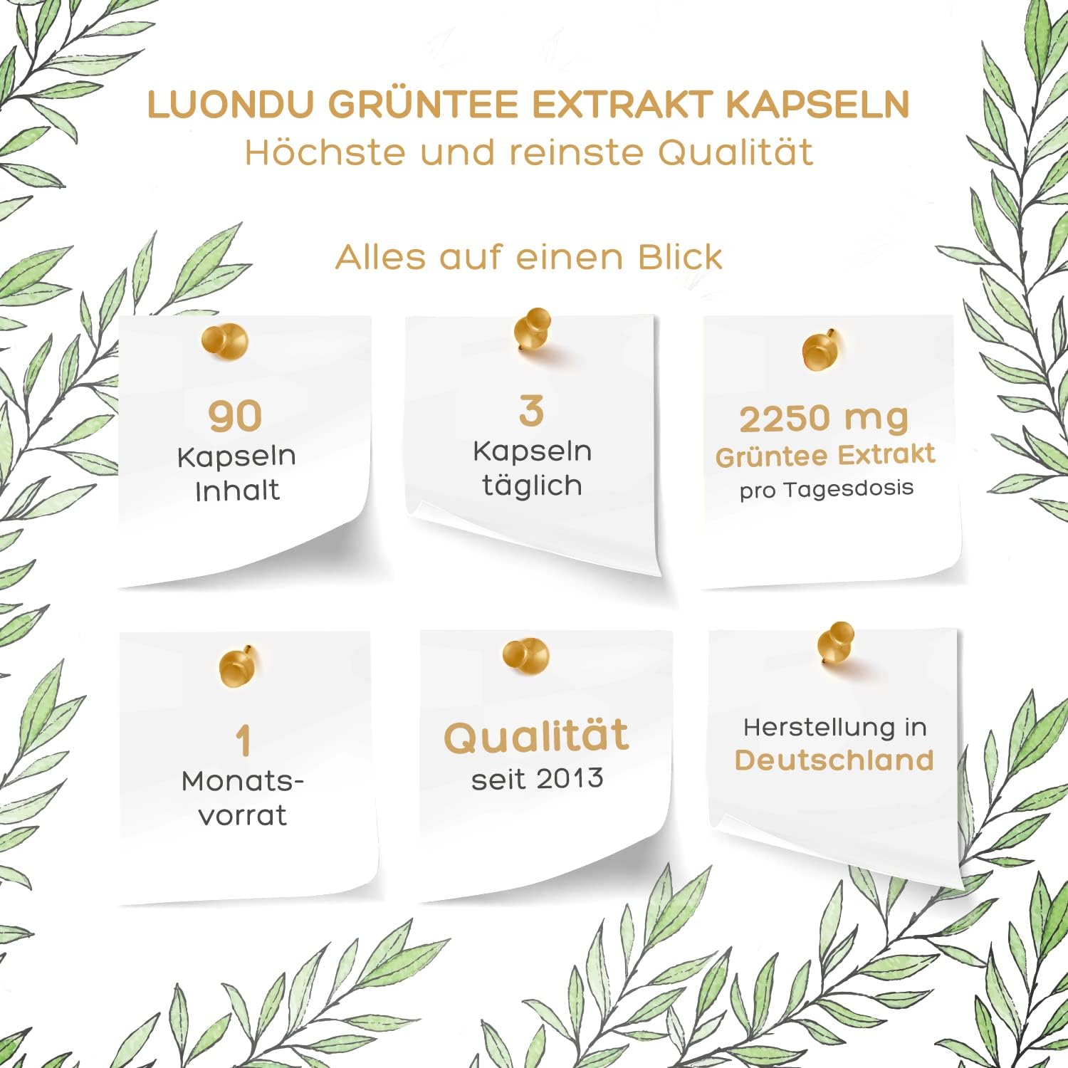 Luondu Grüntee Extrakt Green Tea Kapseln