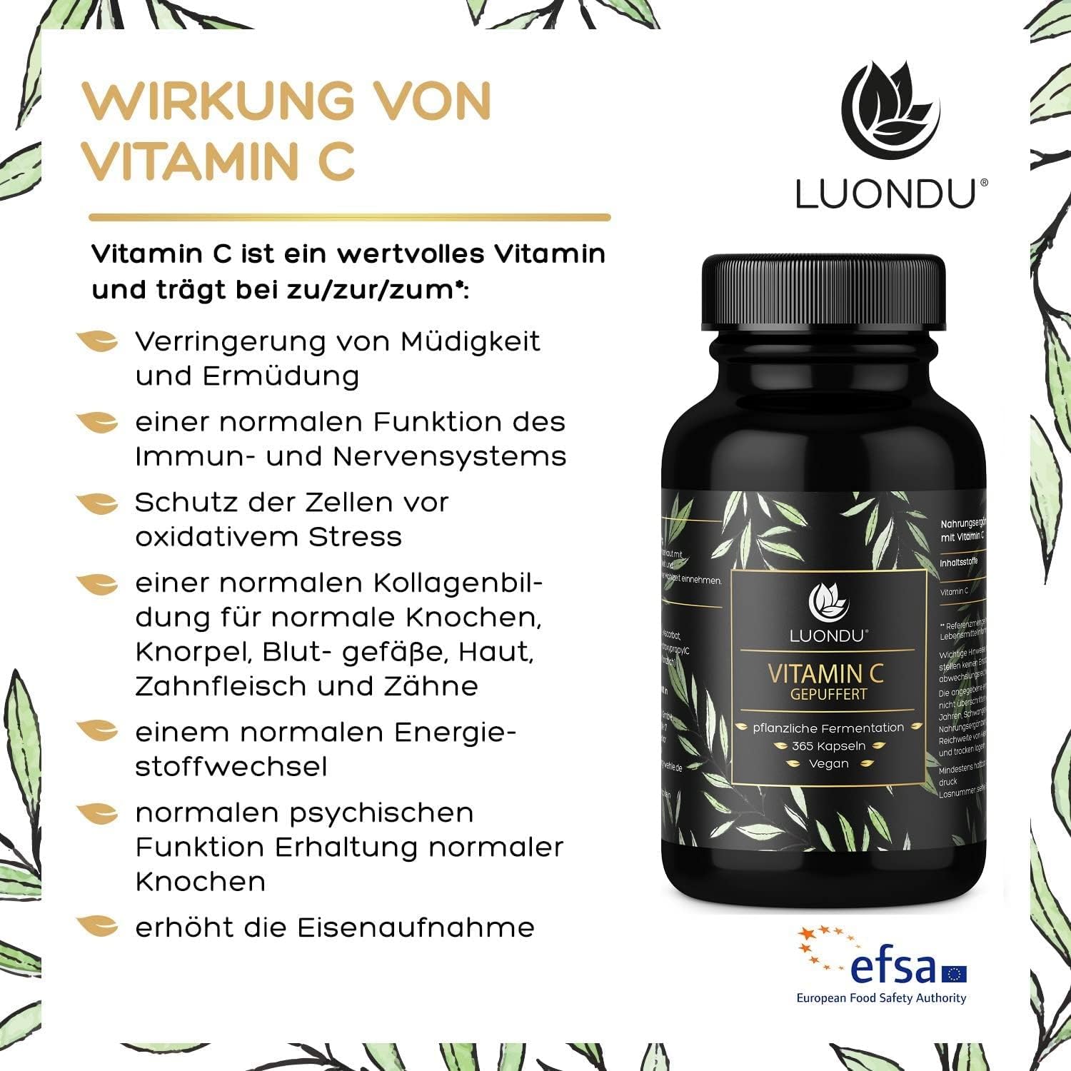 Luondu Vitamin C - 365 Kapseln