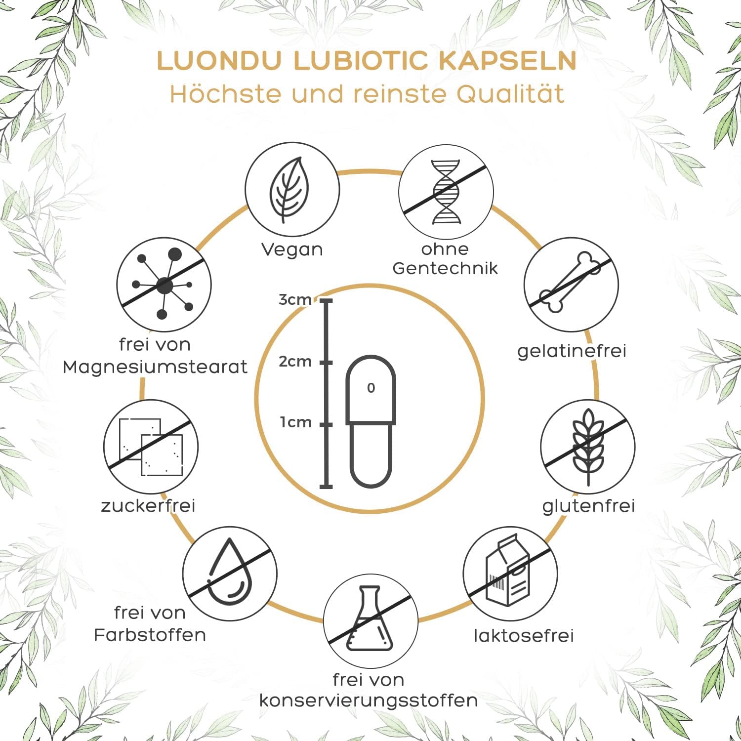 Luondu Lubiotic Probiotika Darmflora Kulturen - 180 Kapseln