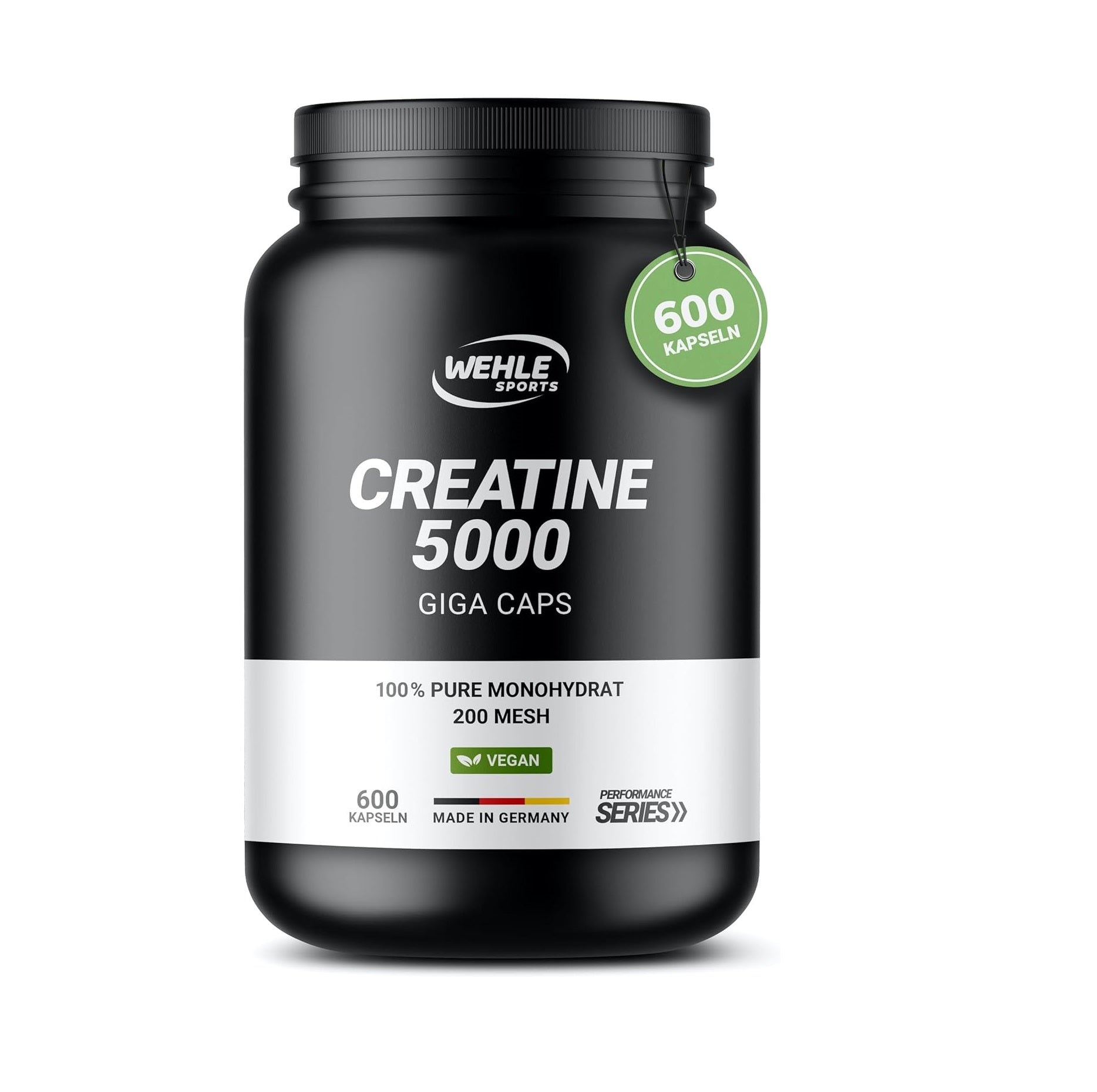 Wehle Sports Creatine Monohydrat Giga Caps - 600 Kreatin Kapseln