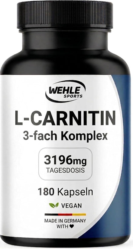 L-Carnitin Kapseln Hochdosiert 3196mg - 180 Kapseln