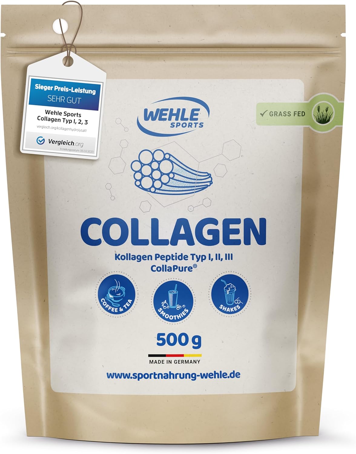 Wehle Sports Collagen Pulver Kollagen Hydrolysat Testsieger