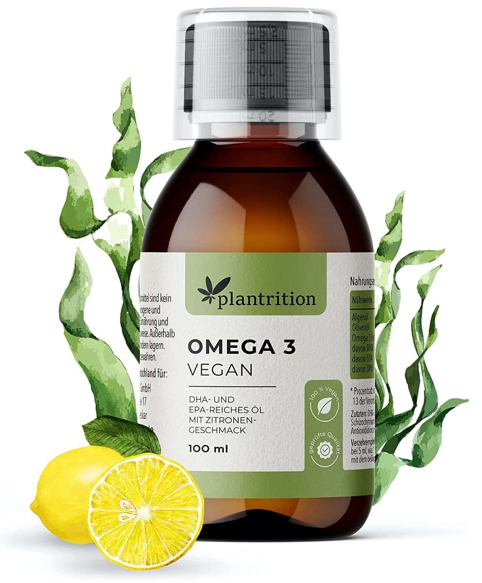 plantrition Omega 3 Vegan Algenöl EPA & DHA - Flüssig 100ML