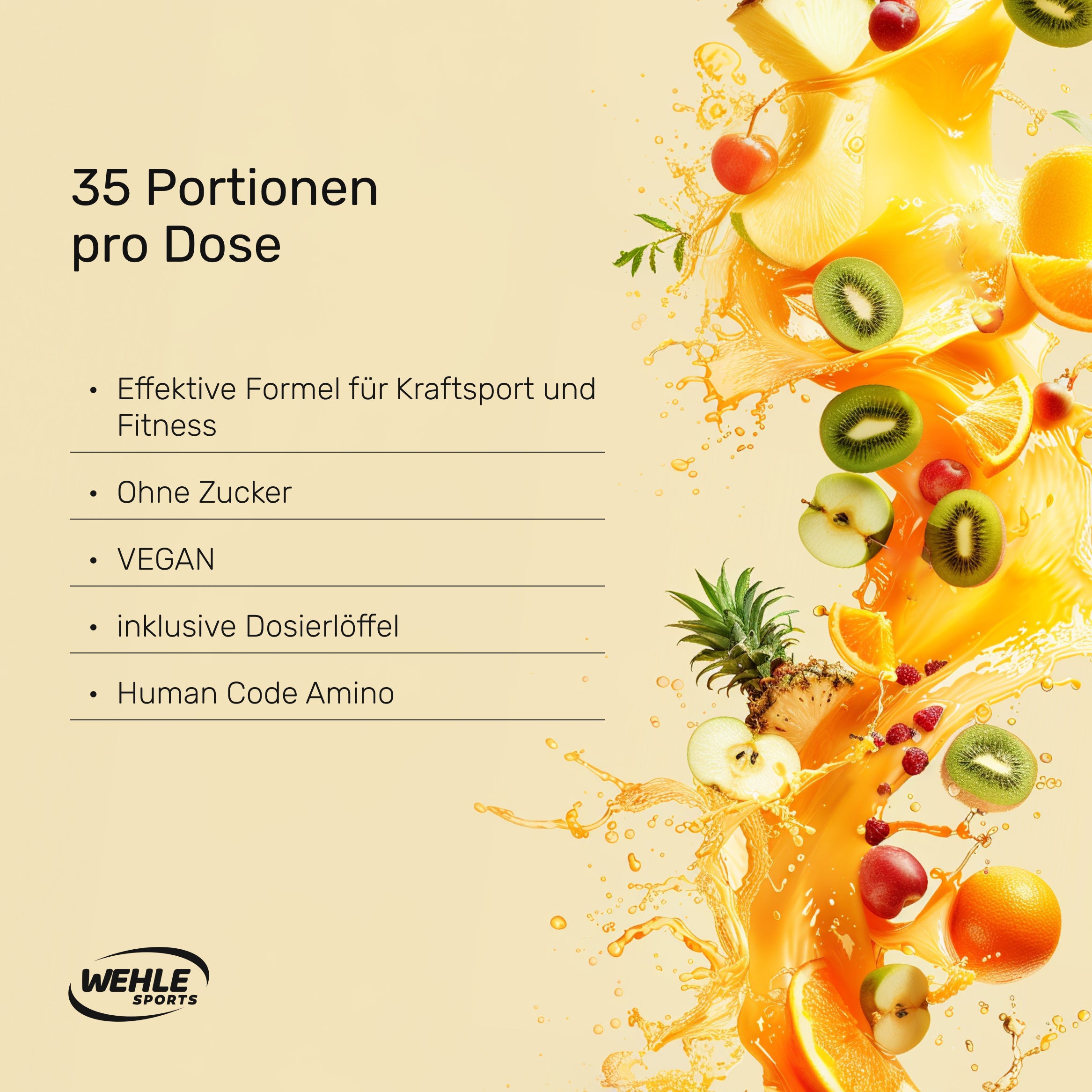 Wehle Multi Amino EAA Aminosäuren Pulver - 500g