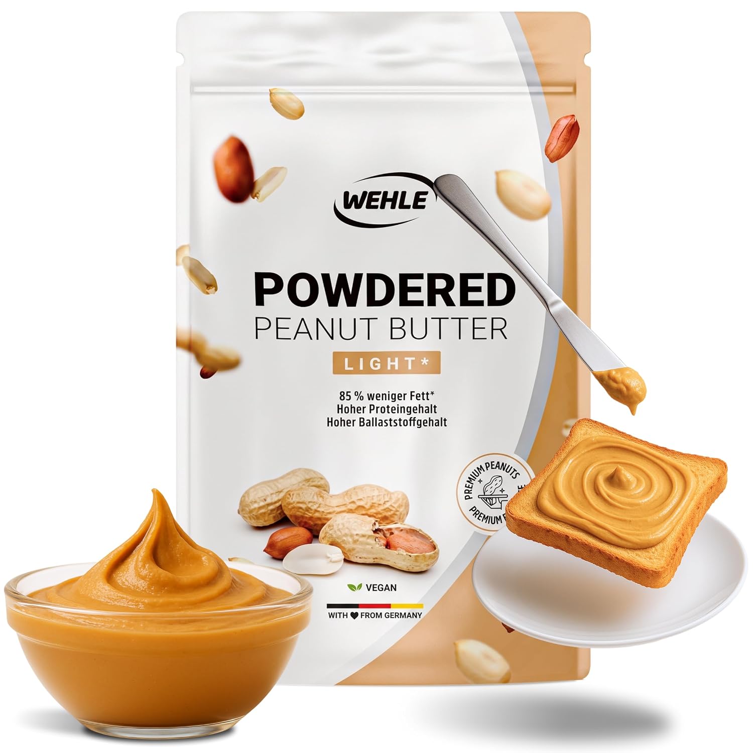 Erdnussbutter Pulver Powdered Peanut Butter light - 500g