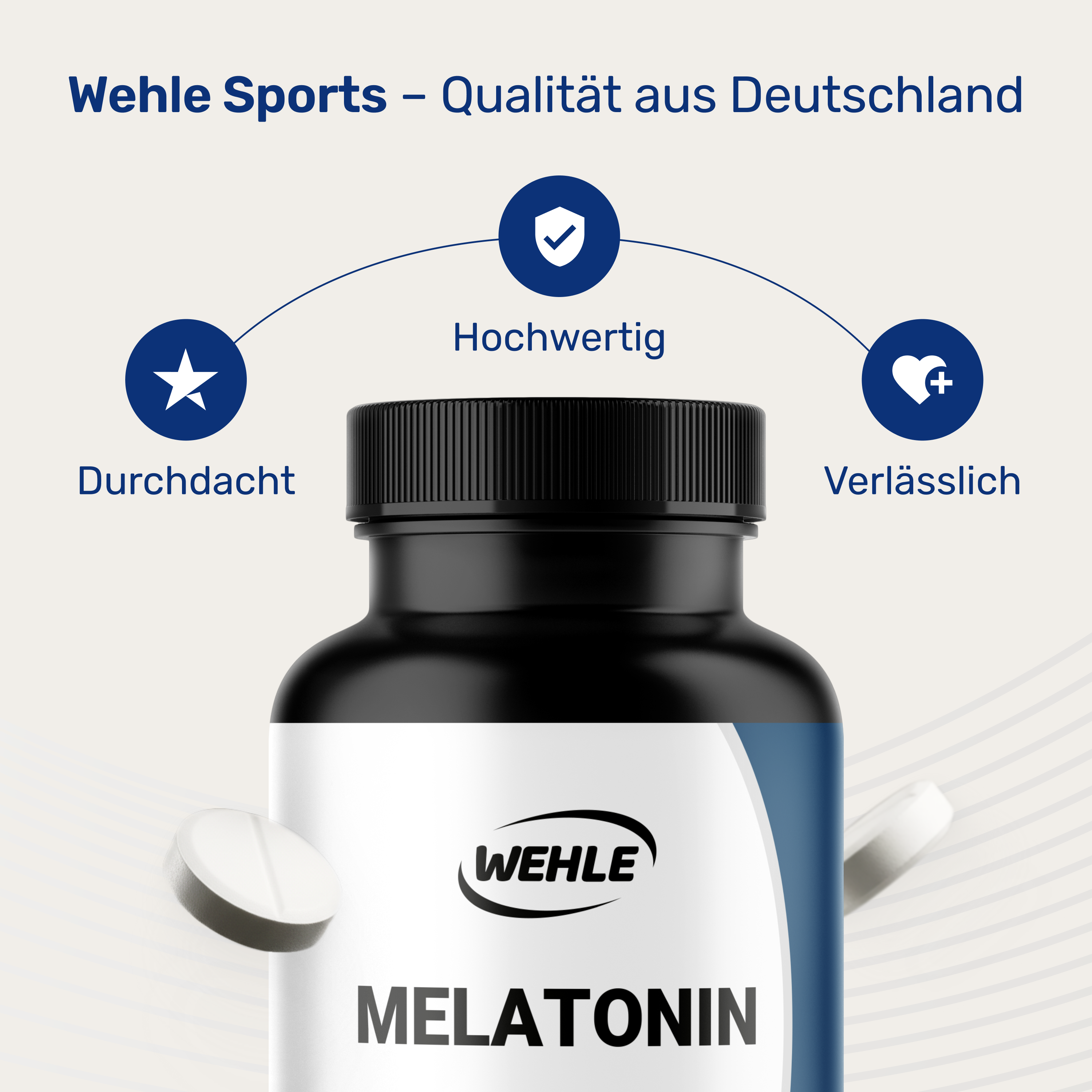 Melatonin Tabletten - 400 Stück mit 0,5mg Melatonin pro Tablette