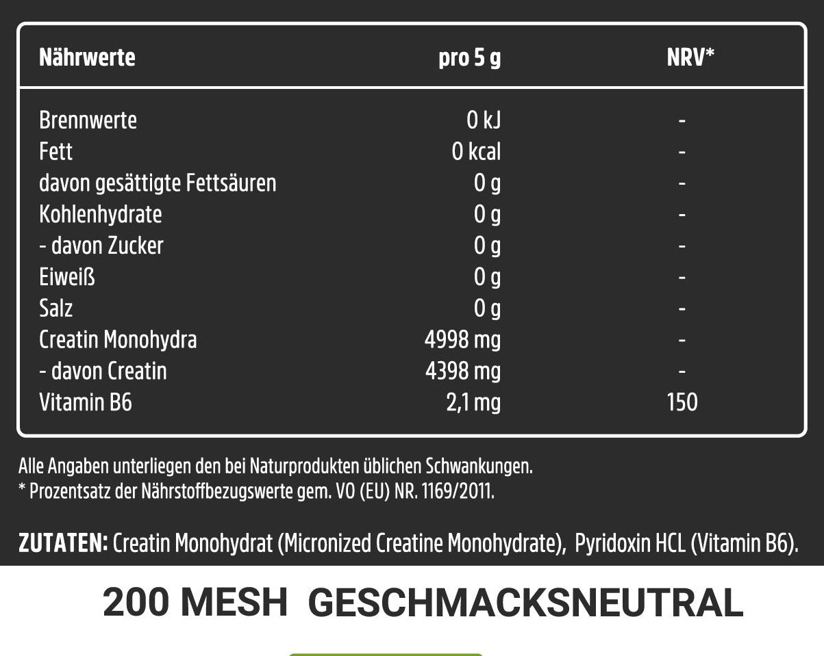 Wehle Creatin Kreatin Pulver 500g