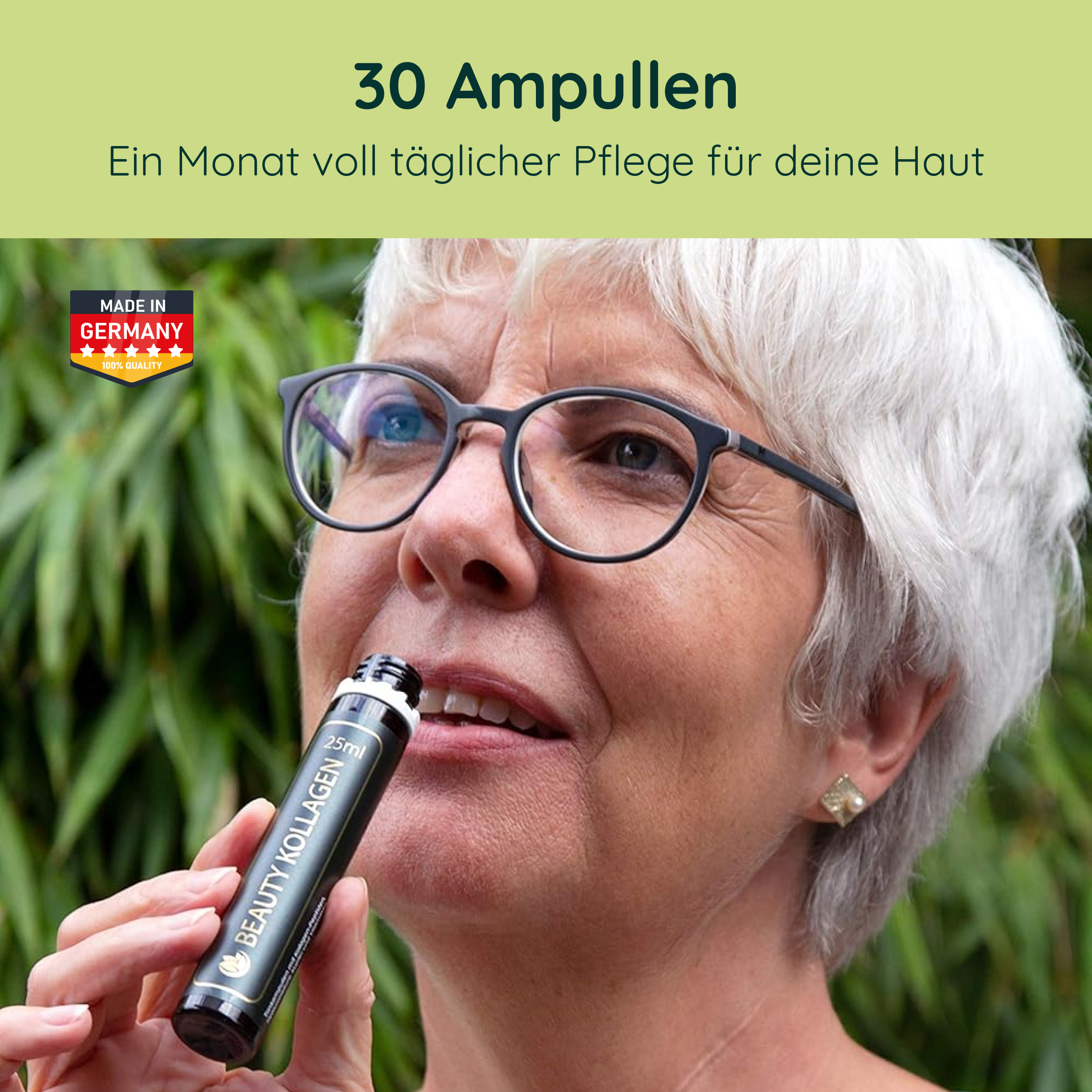 Luondu Beauty Kollagen - 30 Trinkampullen Kollagen-Pepide, Hyaluron, Biotin+Kupfer