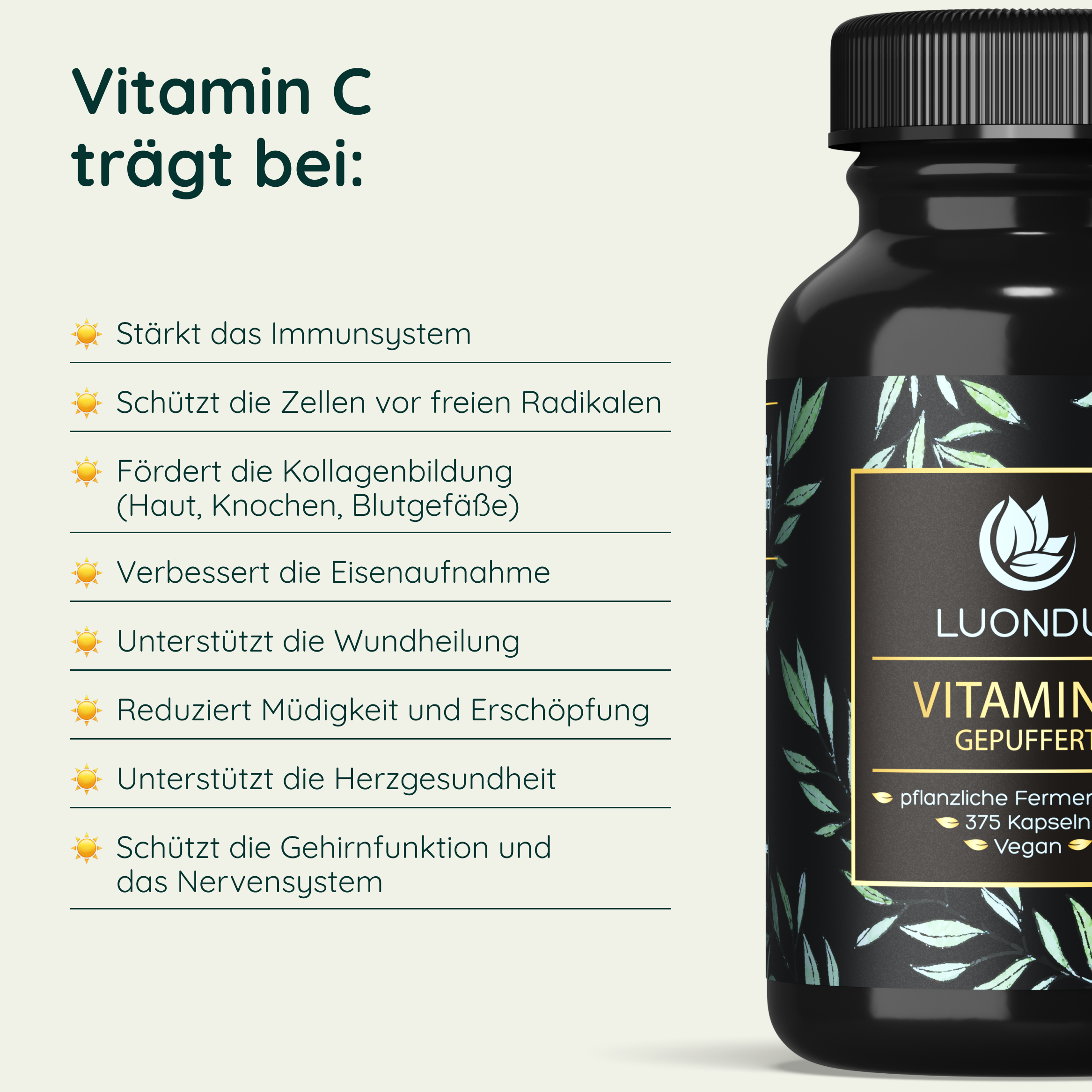 Luondu Vitamin C 500 - 365 Kapseln