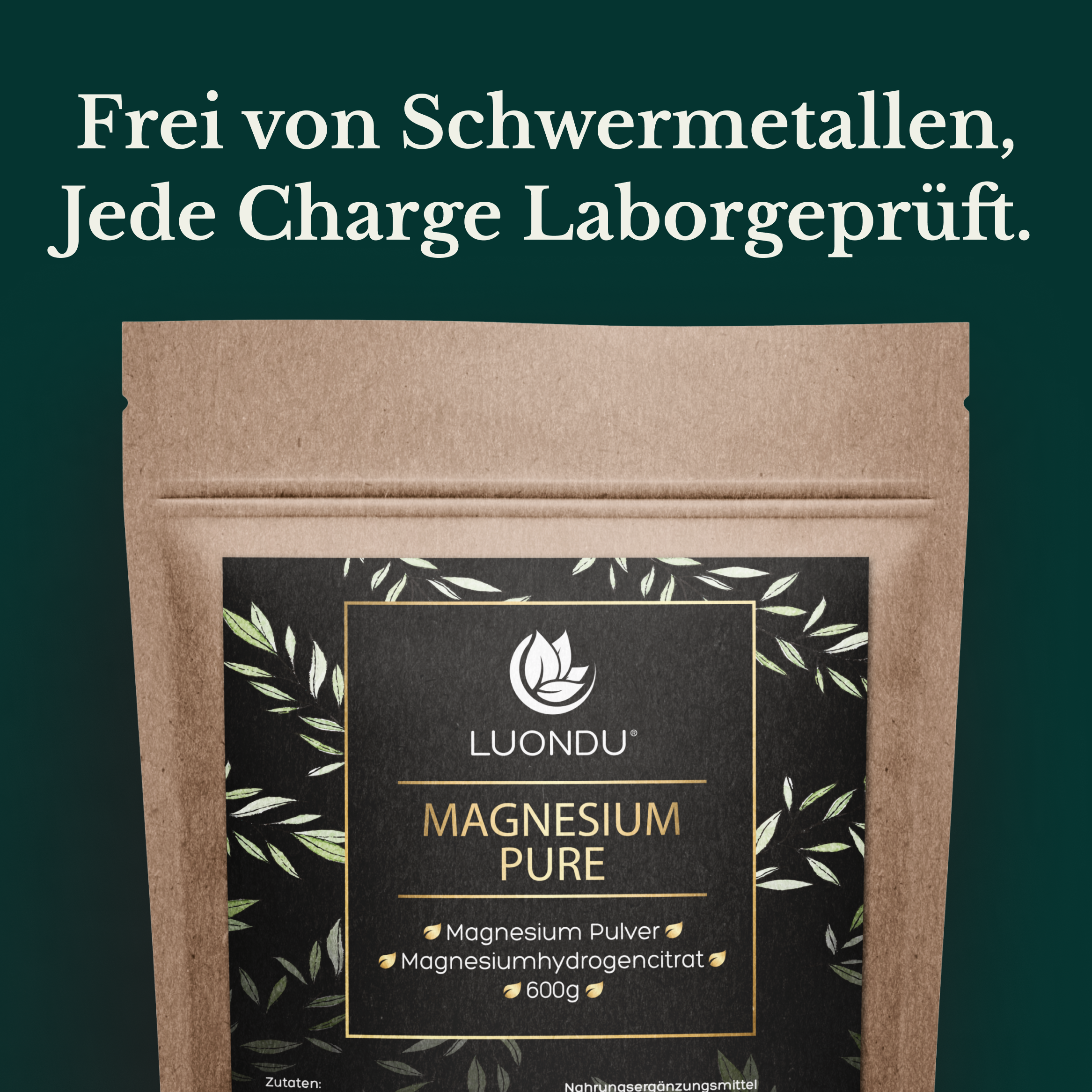 Luondu Magnesium Pure Pulver - 600g