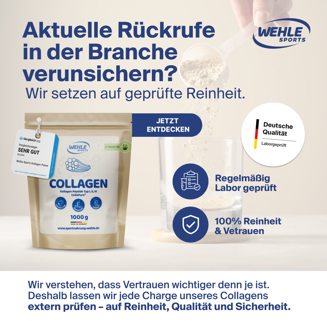 Wehle Sports Collagen Pulver Kollagen Hydrolysat Testsieger - Laborgeprüft