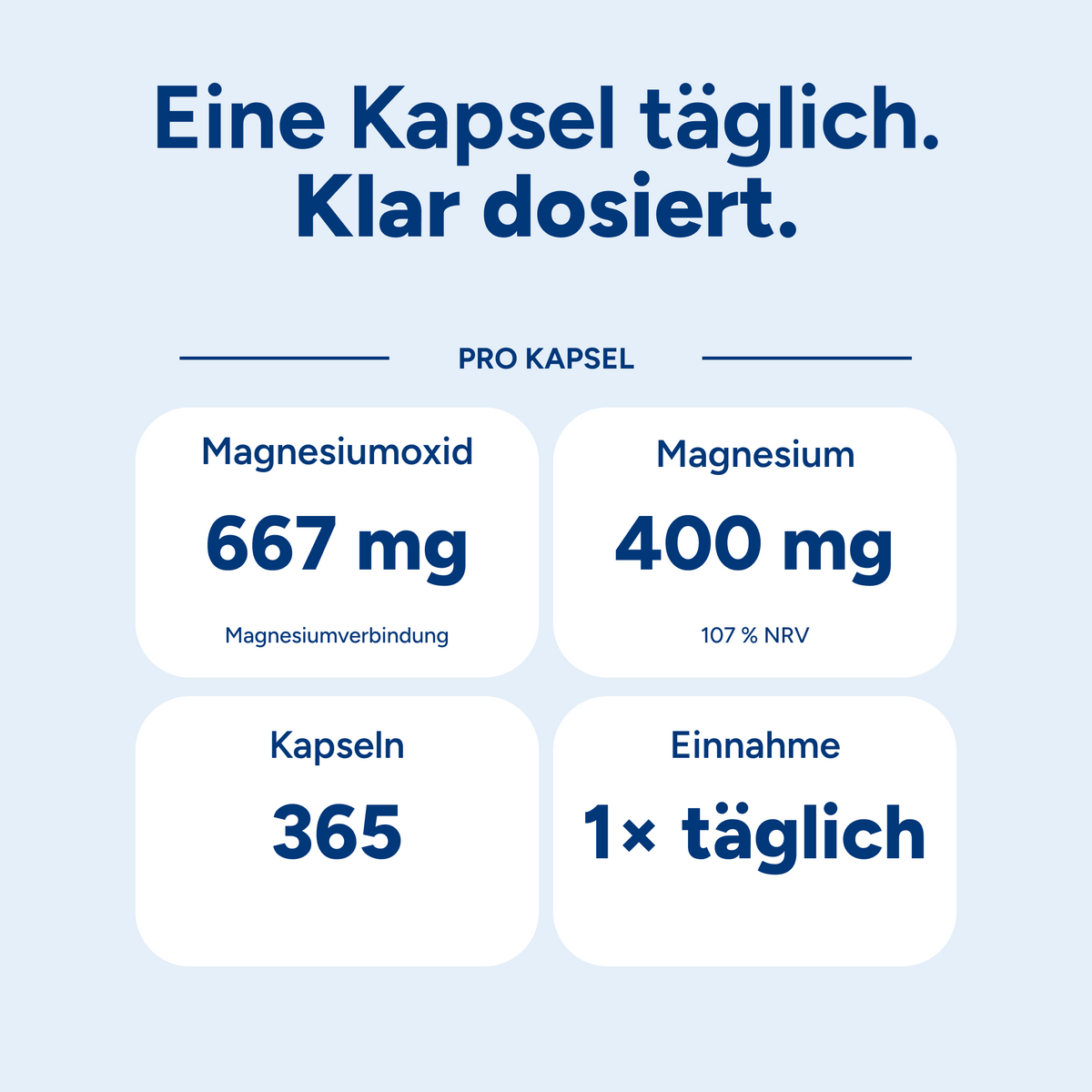 Magnesium 400mg - 365 Kapseln