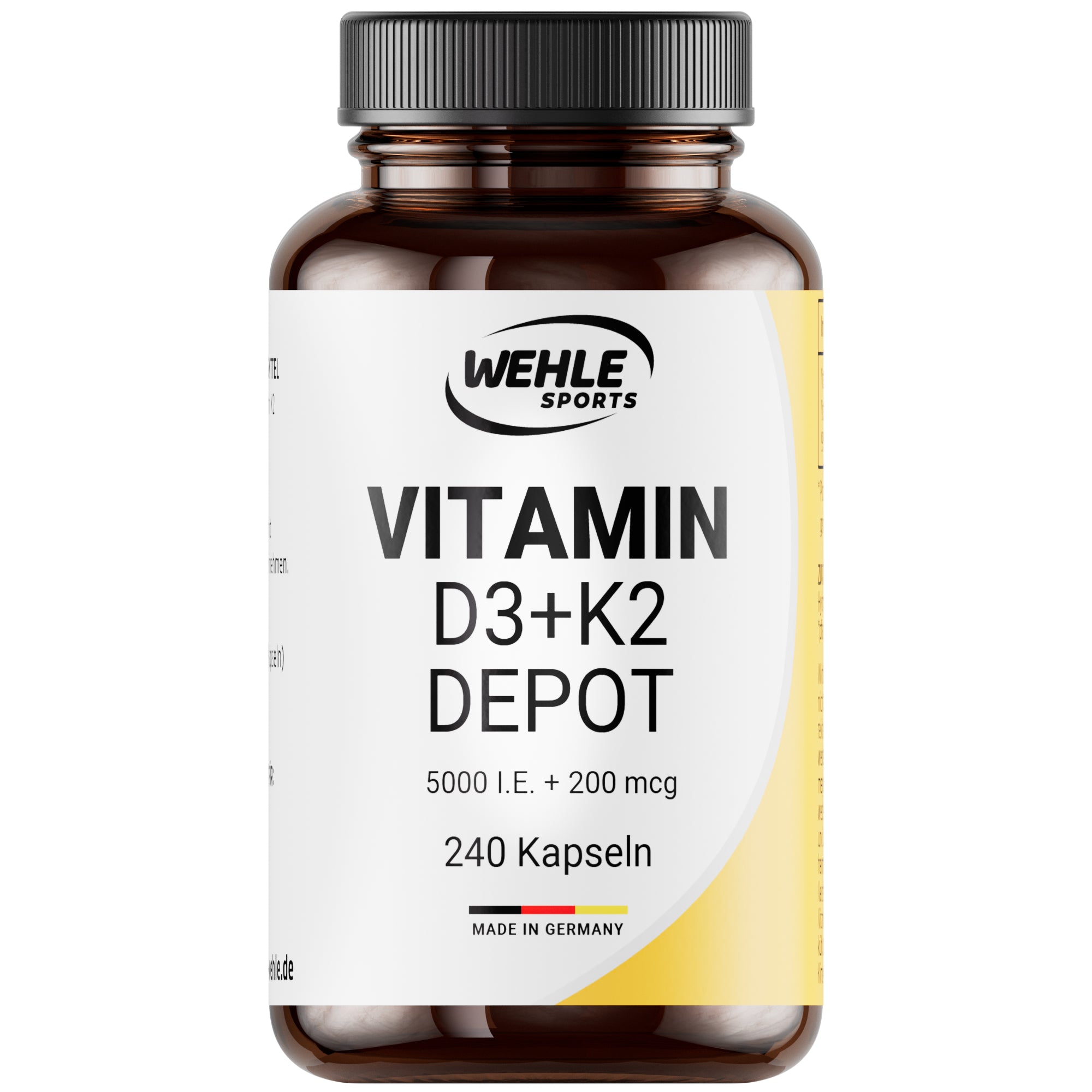 Wehle Sports Vitamin D3 5000 I.E + Vitamin K2 200mcg