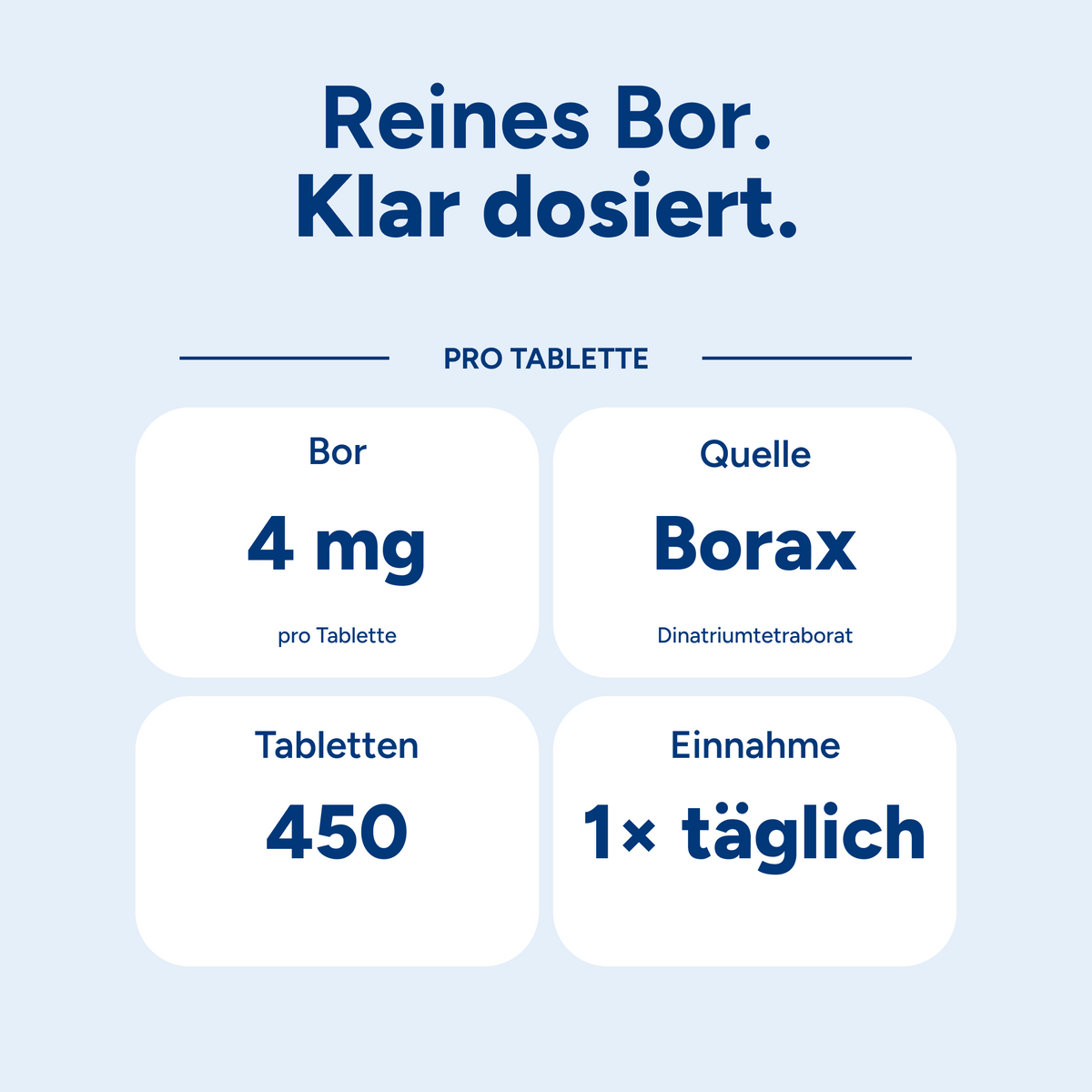 Bor Hochdosiert - 450 Tabletten