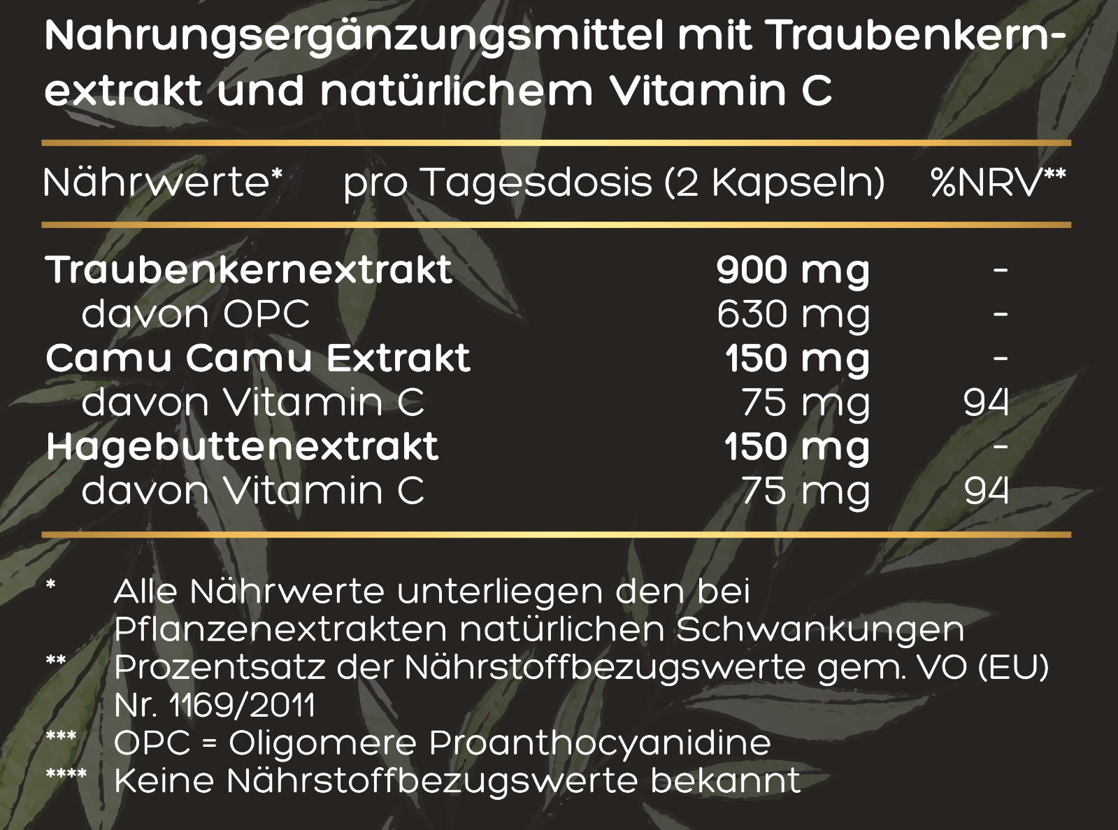 Luondu OPC Traubenkernextrakt + Vitamin C
