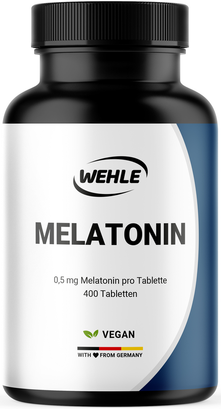 Melatonin Tabletten - 400 Stück mit 0,5mg Melatonin pro Tablette