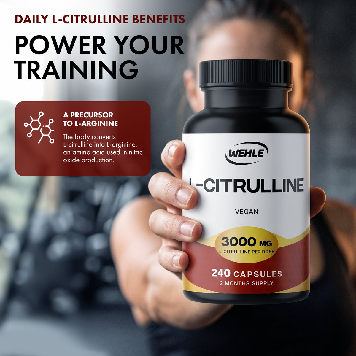L Citrulline Capsules 3000mg, 240 Vegan Capsules, 2 Month Supply - Alternative to L-Citrulline Powder | No Measuring or Mixing