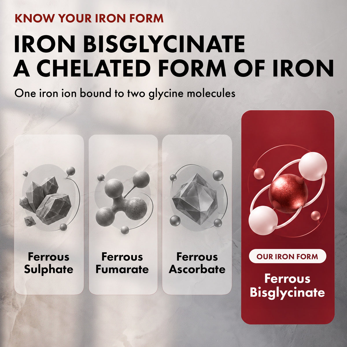 Iron Tablets as Bisglycinate 28mg, 400 Vegan Tablets, 6 Month Supply - Gentle Iron Supplements for Women and Men I Ferrous Bisglycinate