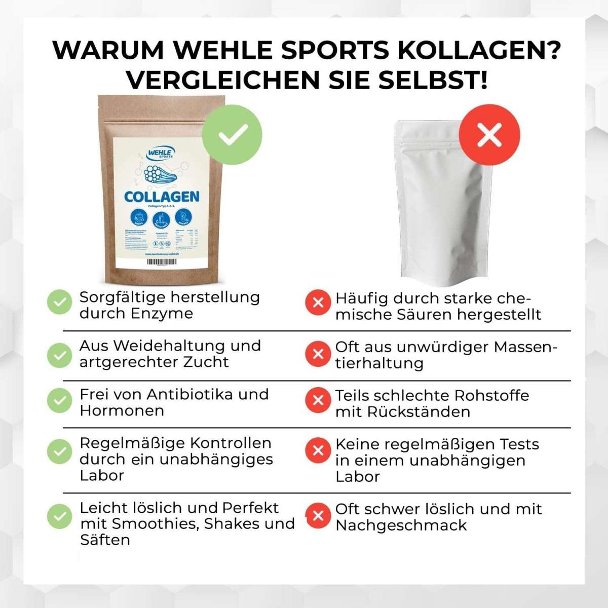 Collagen Pulver 1kg Vanille VERSION 2 - Kollagen Hydrolysat Peptide