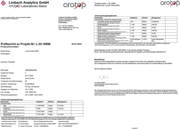 Luondu Maca 8000 Gold 20:1 Extrakt