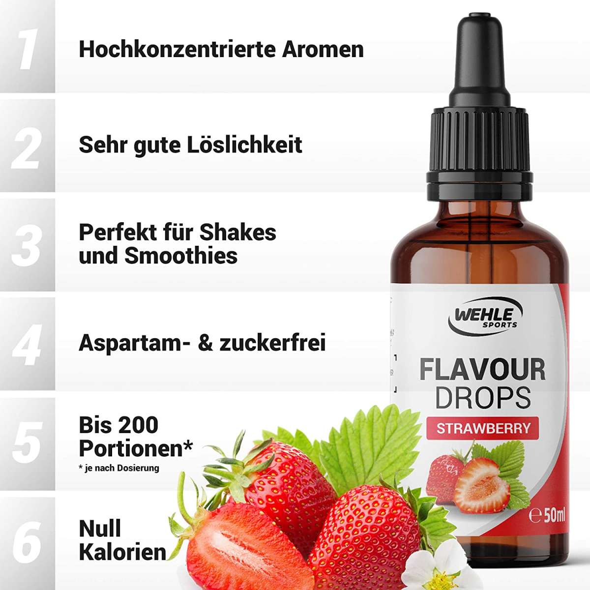 Wehle Sports Flavdrops Aroma Tropfen - 50ml Flasche