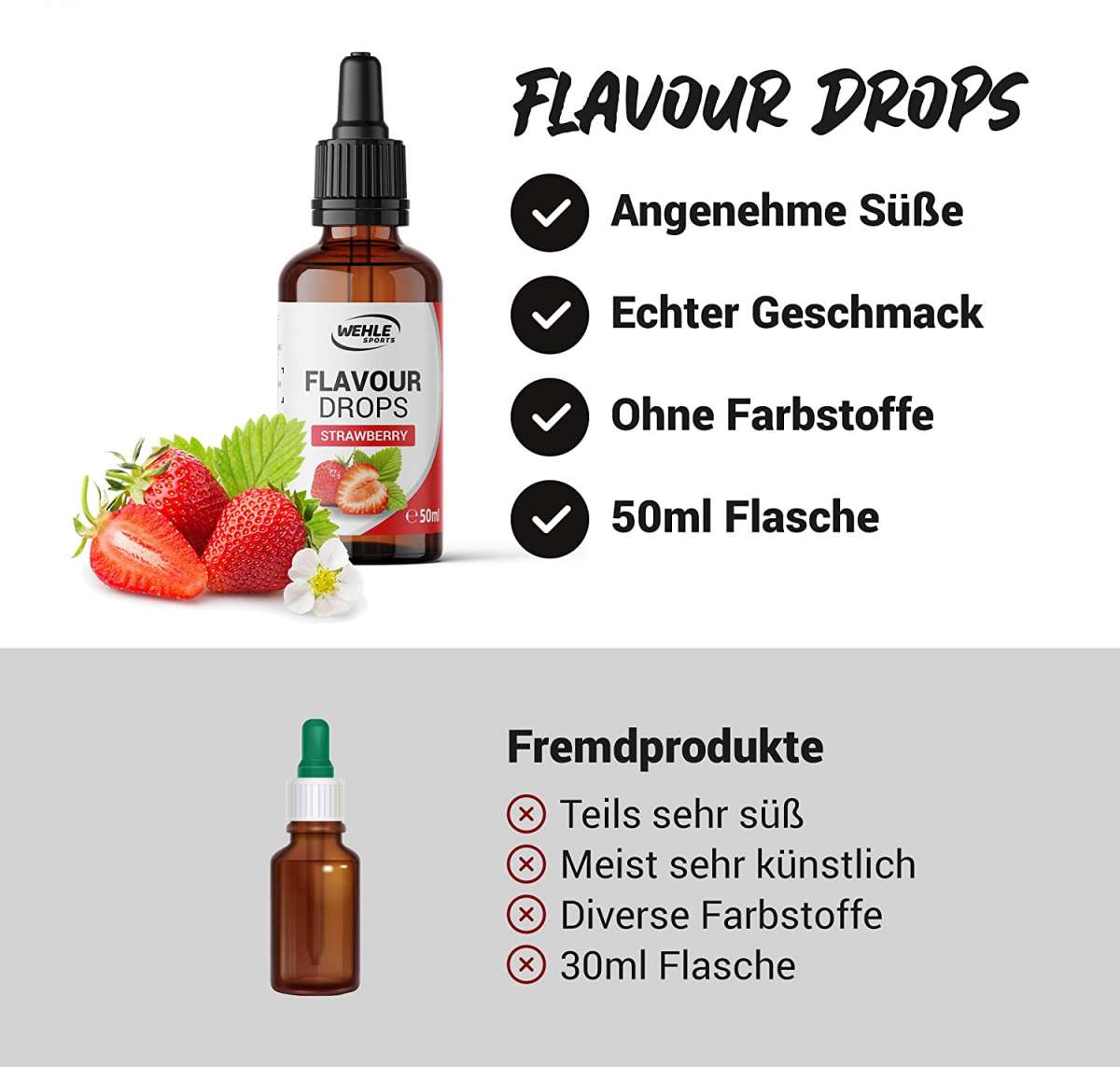 Wehle Sports Flavdrops Aroma Tropfen - 50ml Flasche