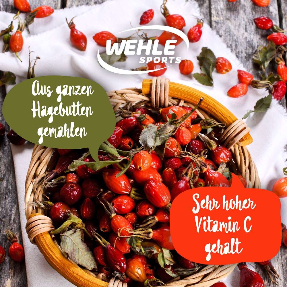 Wehle Sports BIO Hagebuttenpulver (natürliches Vitamin C) - 1kg