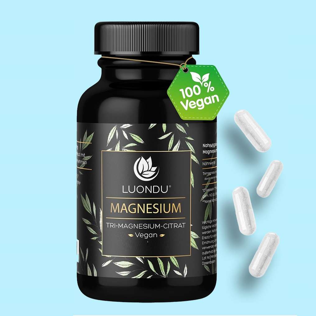 Luondu Magnesiumcitrat 750mg pro Kapsel 125mg elementares Magnesium