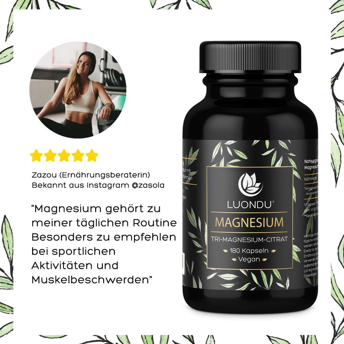 Luondu Magnesiumcitrat - 375 Kapseln