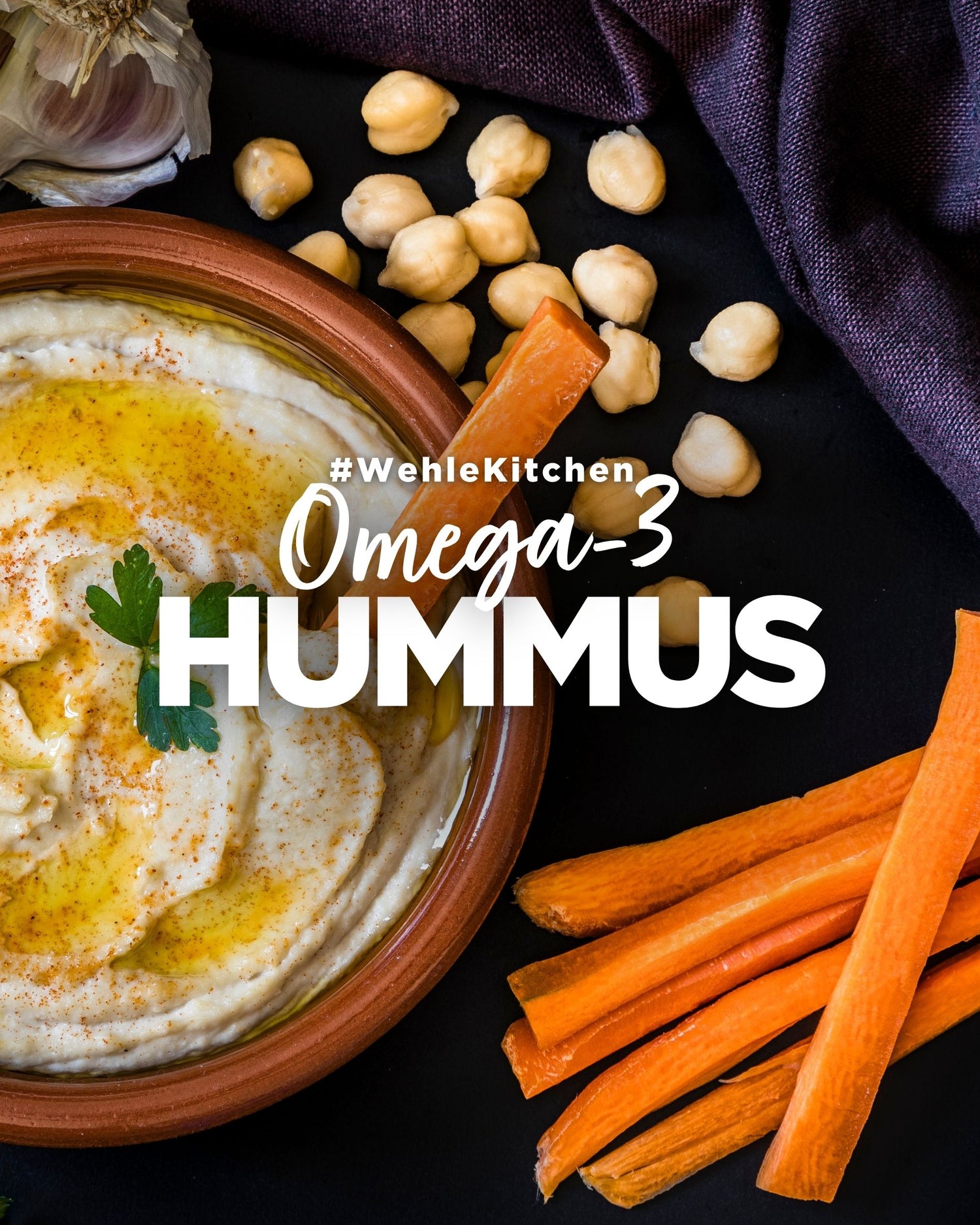 Omega-3-Fischöl-angereicherter Hummus: Ein gesunder Snack mit einem Extra-Kick