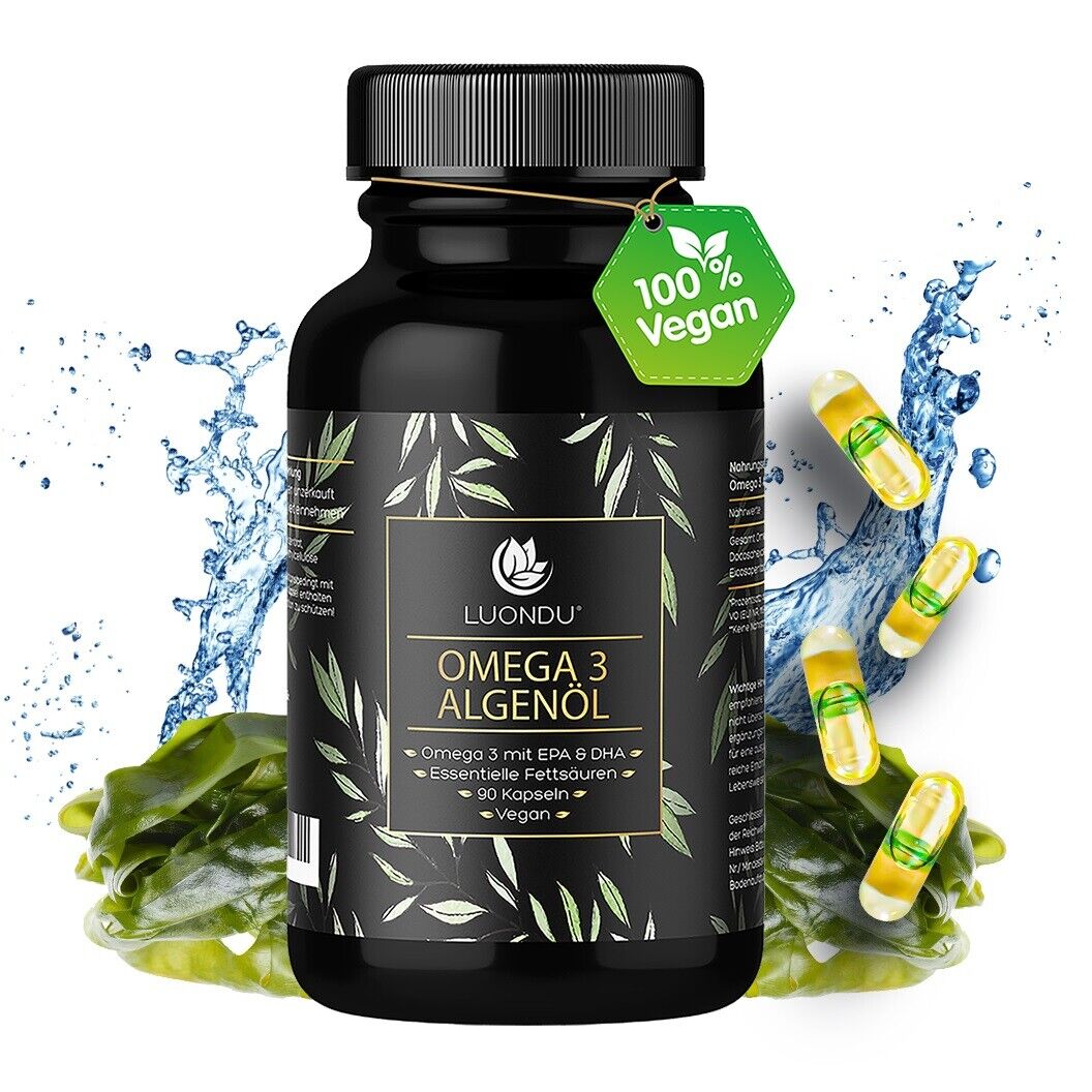 Luondu Omega 3 Algenöl Vegan 1500 mg - 90 Kapseln