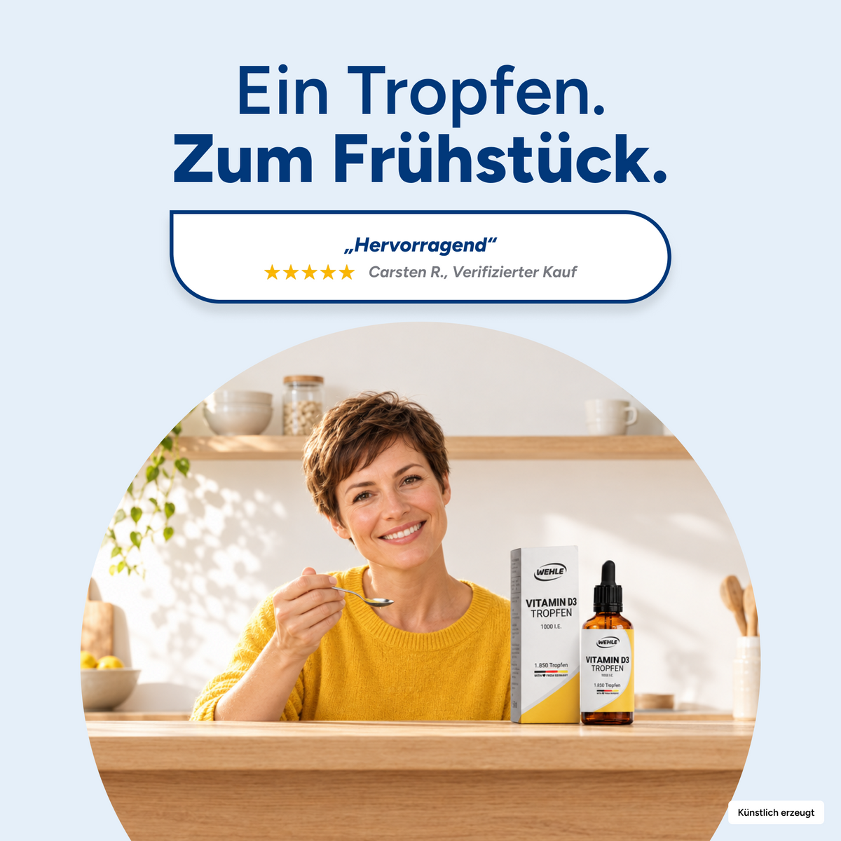 Vitamin D3 Tropfen 1000 I.E. pro Tropfen - 1850 Tropfen (50ml)