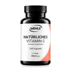 Natürliches Vitamin C Acerola Extrakt Hagebutten Extrakt - 240 Kapseln