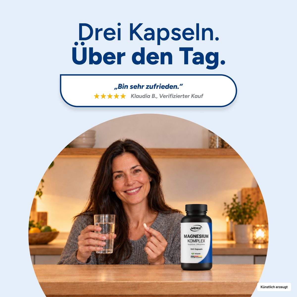 Magnesium Komplex hochdosiert mit Bisglycinat, Malat, Citrat