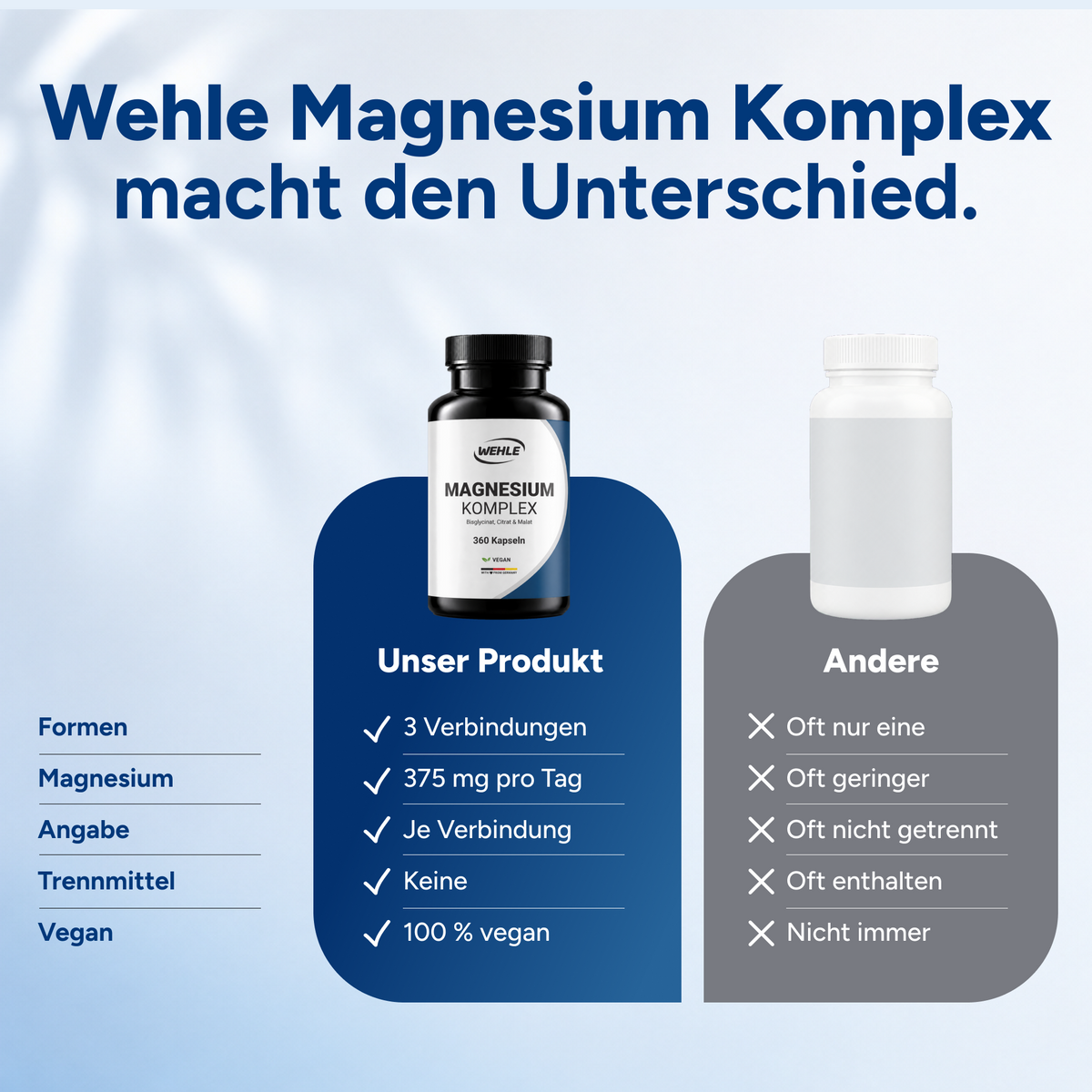Magnesium Komplex hochdosiert mit Bisglycinat, Malat, Citrat