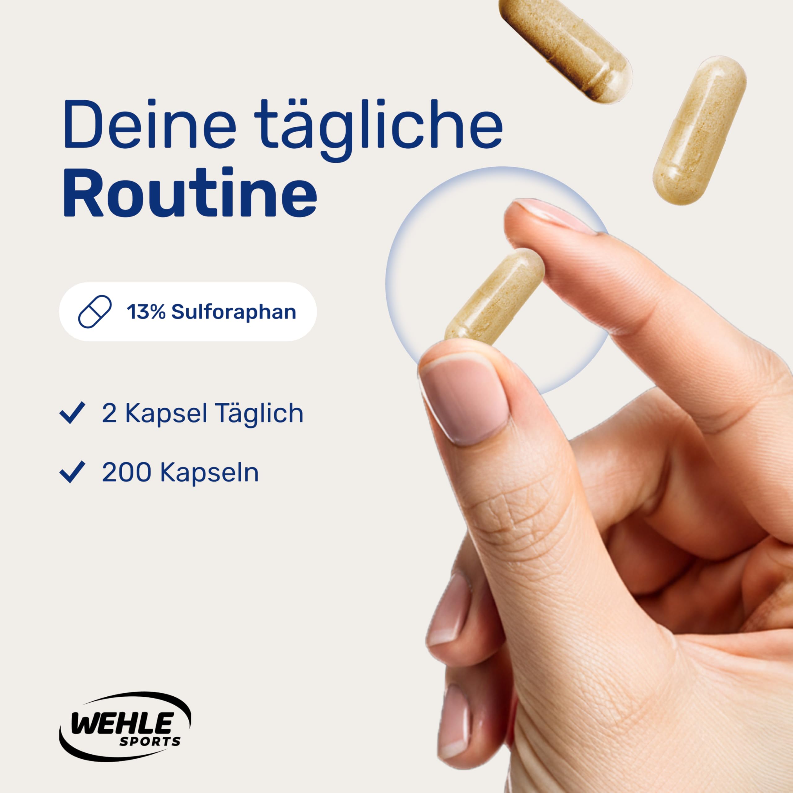 Brokkoli Kapseln - 200x Sulforaphan Hochdosiert - 1000mg pro Tagesportion - 130m Bild 3