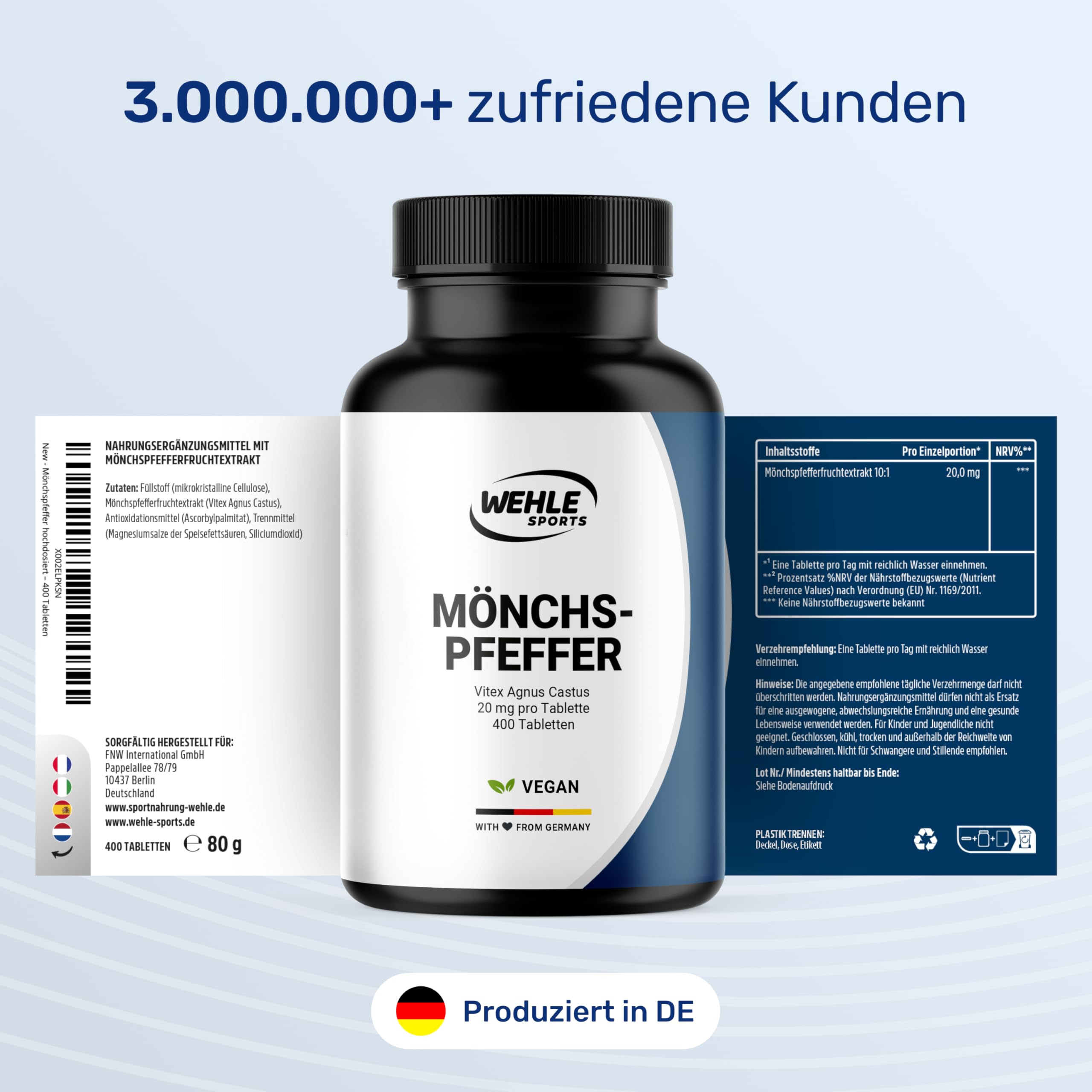 Mönchspfeffer hochdosiert - 400 Tabletten - 20mg pro Tablette - 10:1 Extrakt aus Bild 5