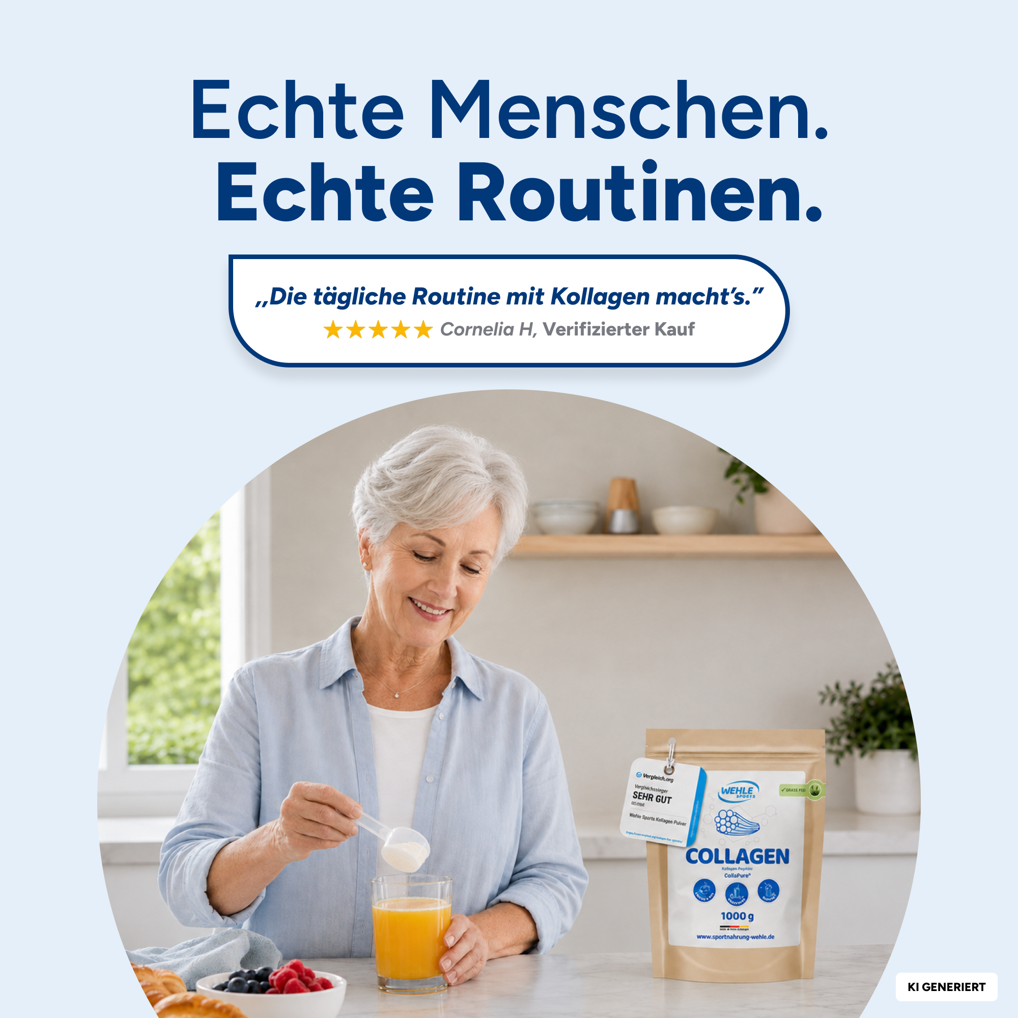 Kollagen Pulver – Wehle Collagen Matrix 360° mit Kollagen Typ I, II & III