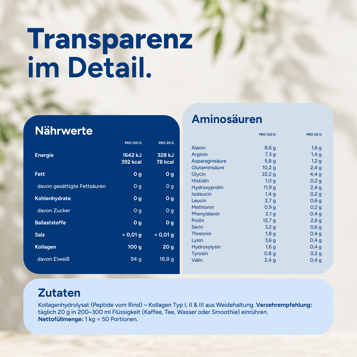 Kollagen Pulver – Wehle Collagen Matrix 360° mit Kollagen Typ I, II & III